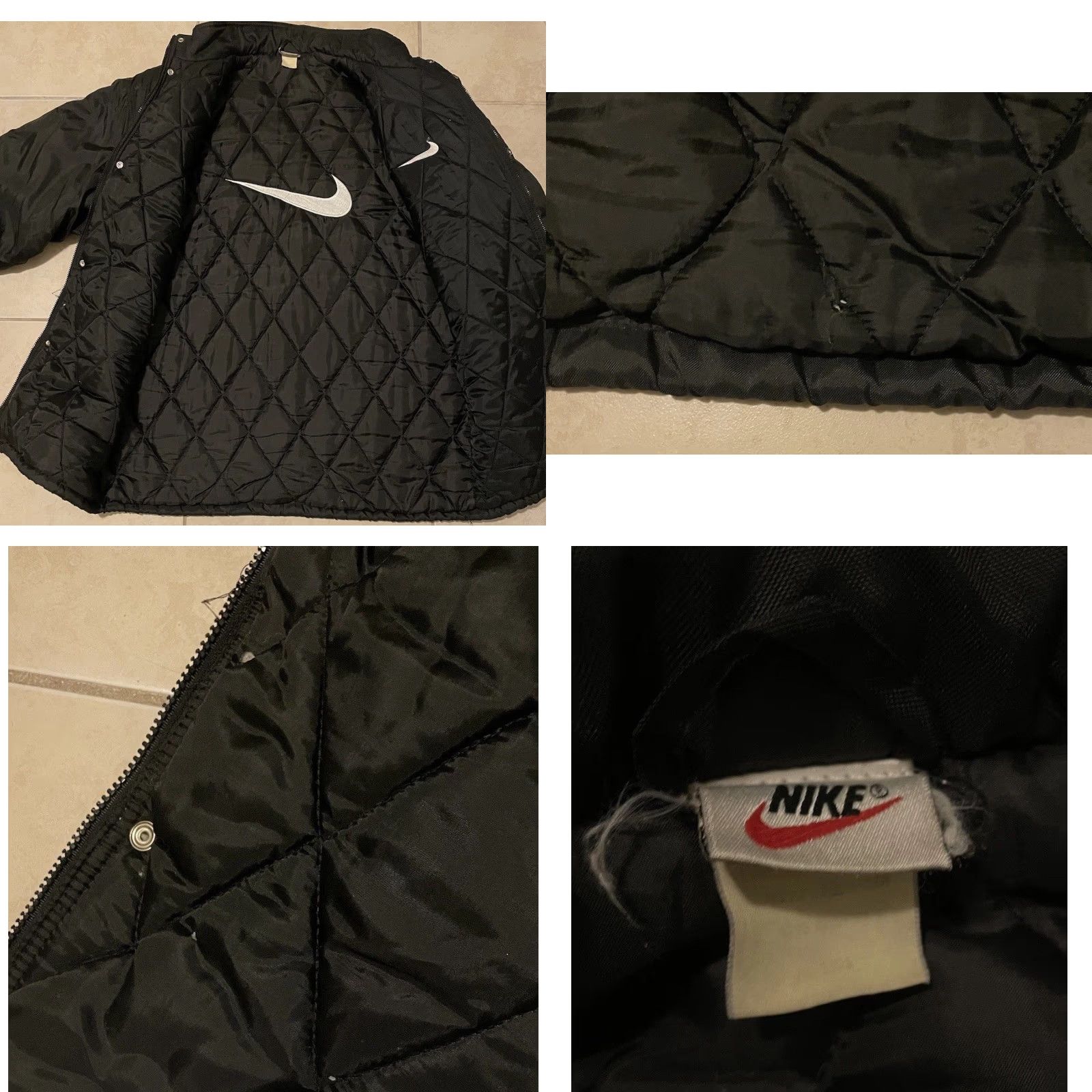 Nike VINTAGE Nike Big Swoosh Jacket 2XL Black Nike Air Acg Bulls 90s 80s Parka Track Jacket Mens Size US XXL / EU 58 / 5 - 8 Thumbnail