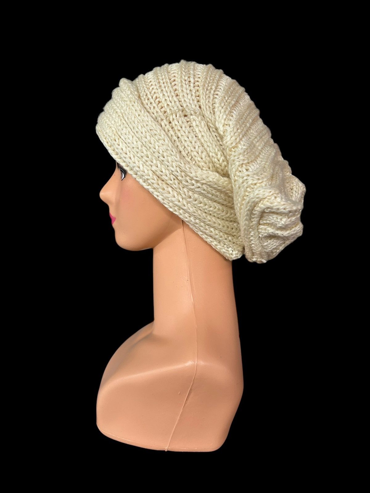 Japanese Brand × Kapital × Vintage Vtg Japanese Crochet Knitted Big Beanie Hats Size ONE SIZE - 4 Thumbnail