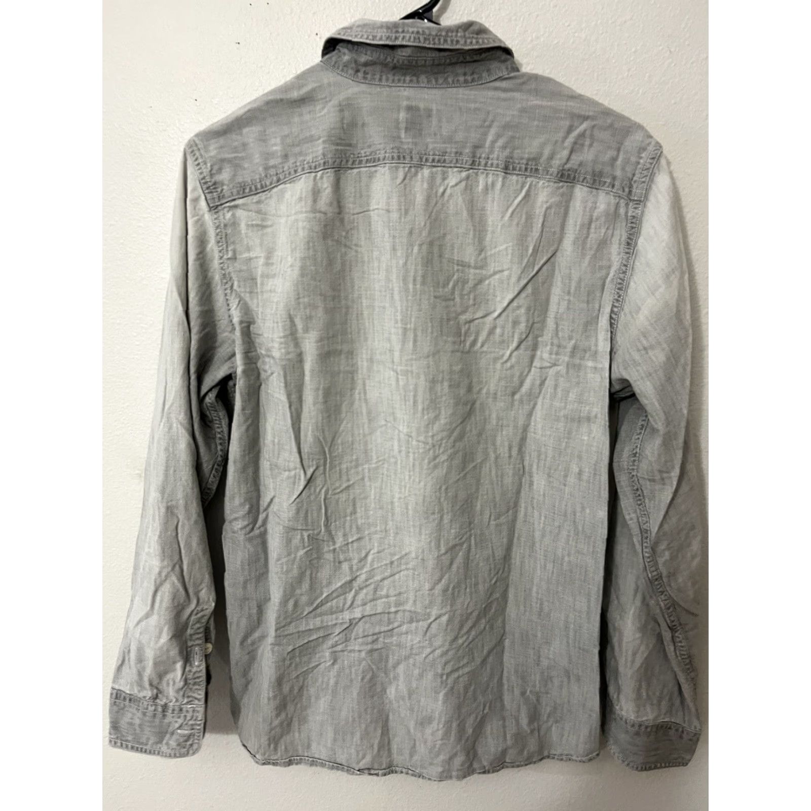 Gap VINTAGE Gap Men’s Button-Up Shirt Long Sleeve M Gray Modern 90s Mens Size US M / EU 48-50 / 2 - 2 Thumbnail