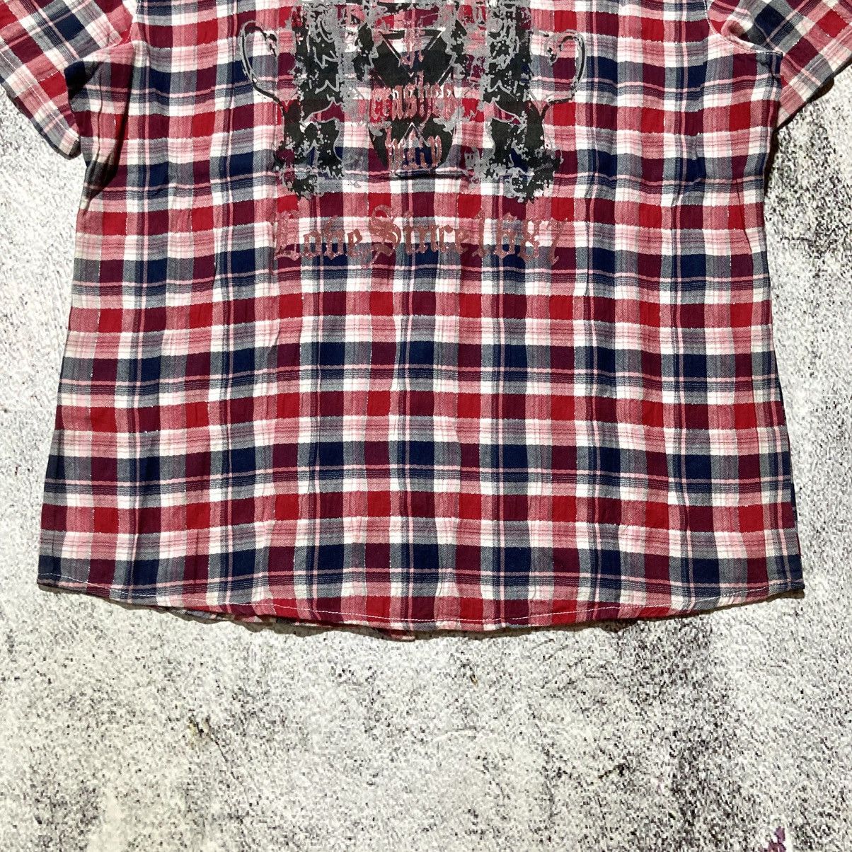Japanese Brand 2000s Corn Flake Poem Logo Western Plaid Shirt Button Up Size US L / EU 52-54 / 3 - 8 Thumbnail