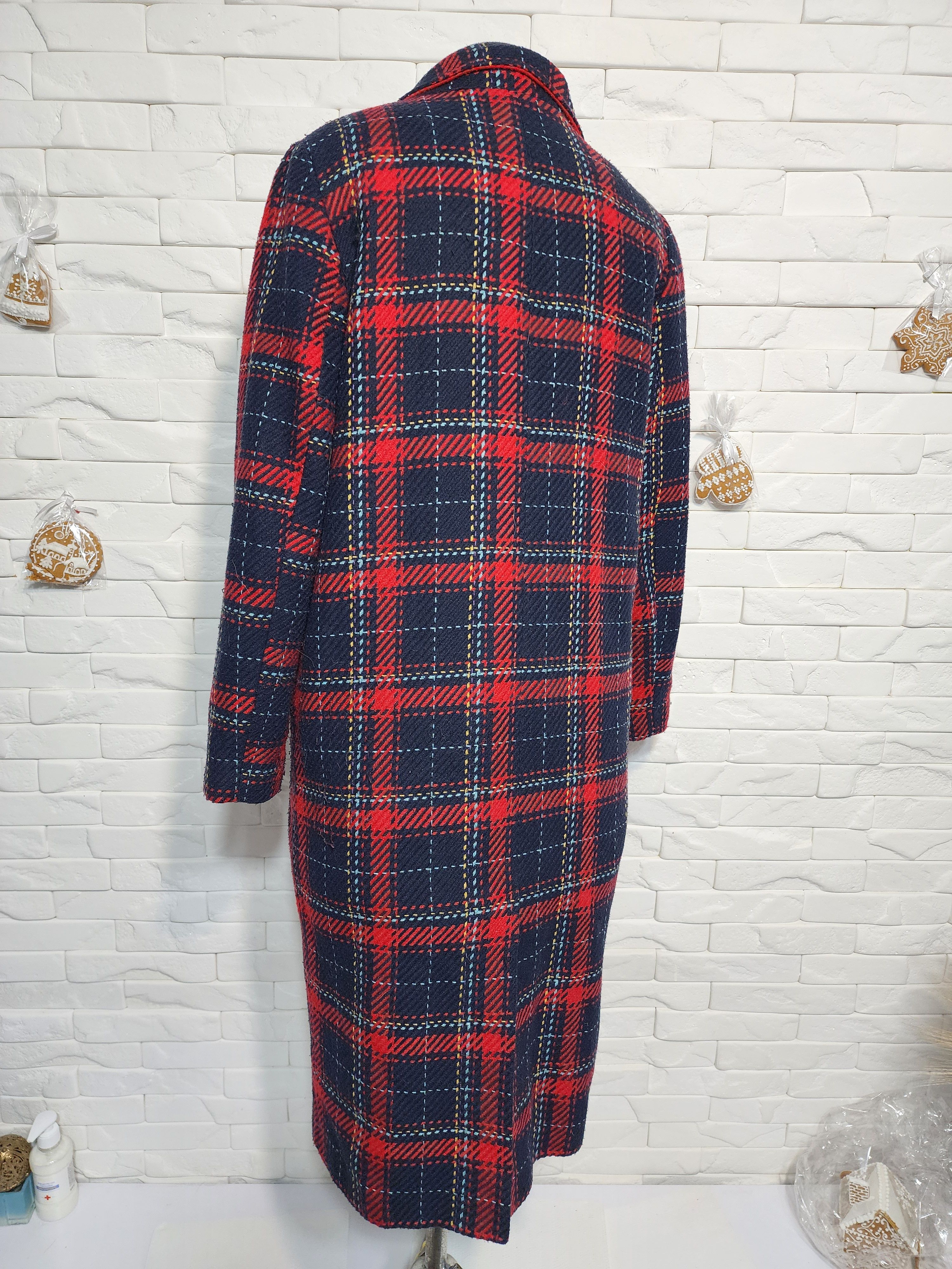 Primark Black and Red Trench Coat: Long Women's Coat Size L / US 10 / IT 46 - 6 Thumbnail