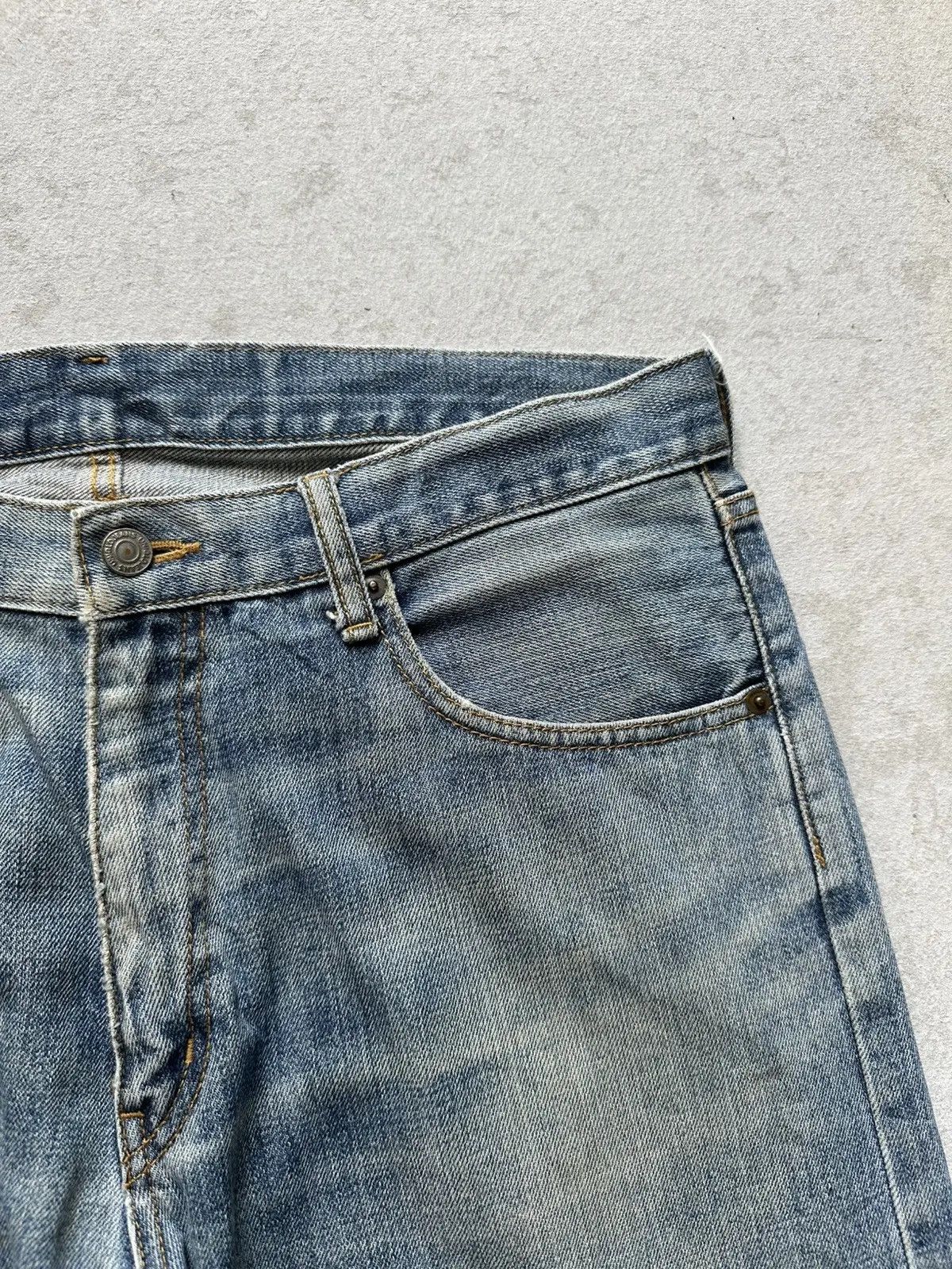 Uniqlo UNIQLO Japan Blue Washed Distressed Denim Pants Size US 36 / EU 52 - 4 Thumbnail