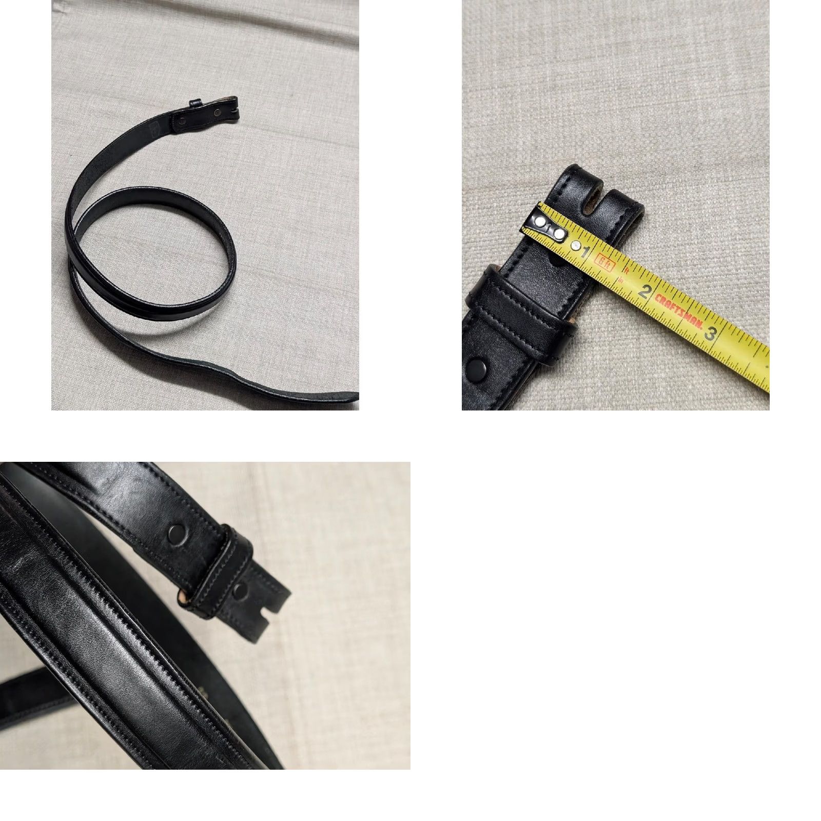 Vintage VINTAGE USA MADE WESTERN BUCKLE BELT 1-1/4" 44 BLACK ENGLISH BRIDLE LEATHER COWBOY H Bum Size 44 - 9 Thumbnail