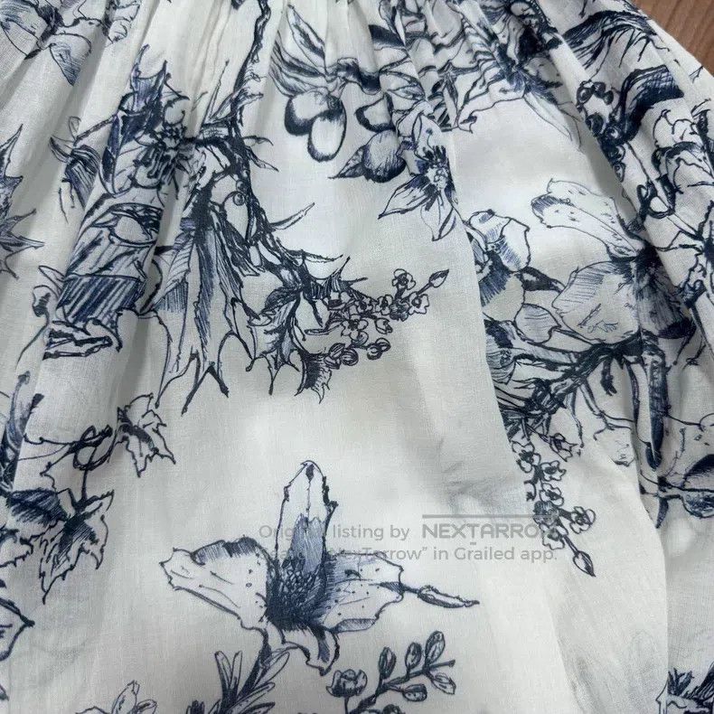 Dior Dior New floral silk double-layer skirt Size 42" / US 20 - 4 Thumbnail