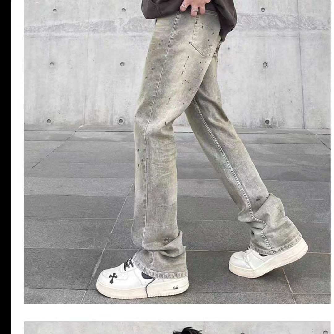 Jean Blue Ink-Splattered Loose-Fit Jeans Size US 30 / EU 46 - 4 Thumbnail