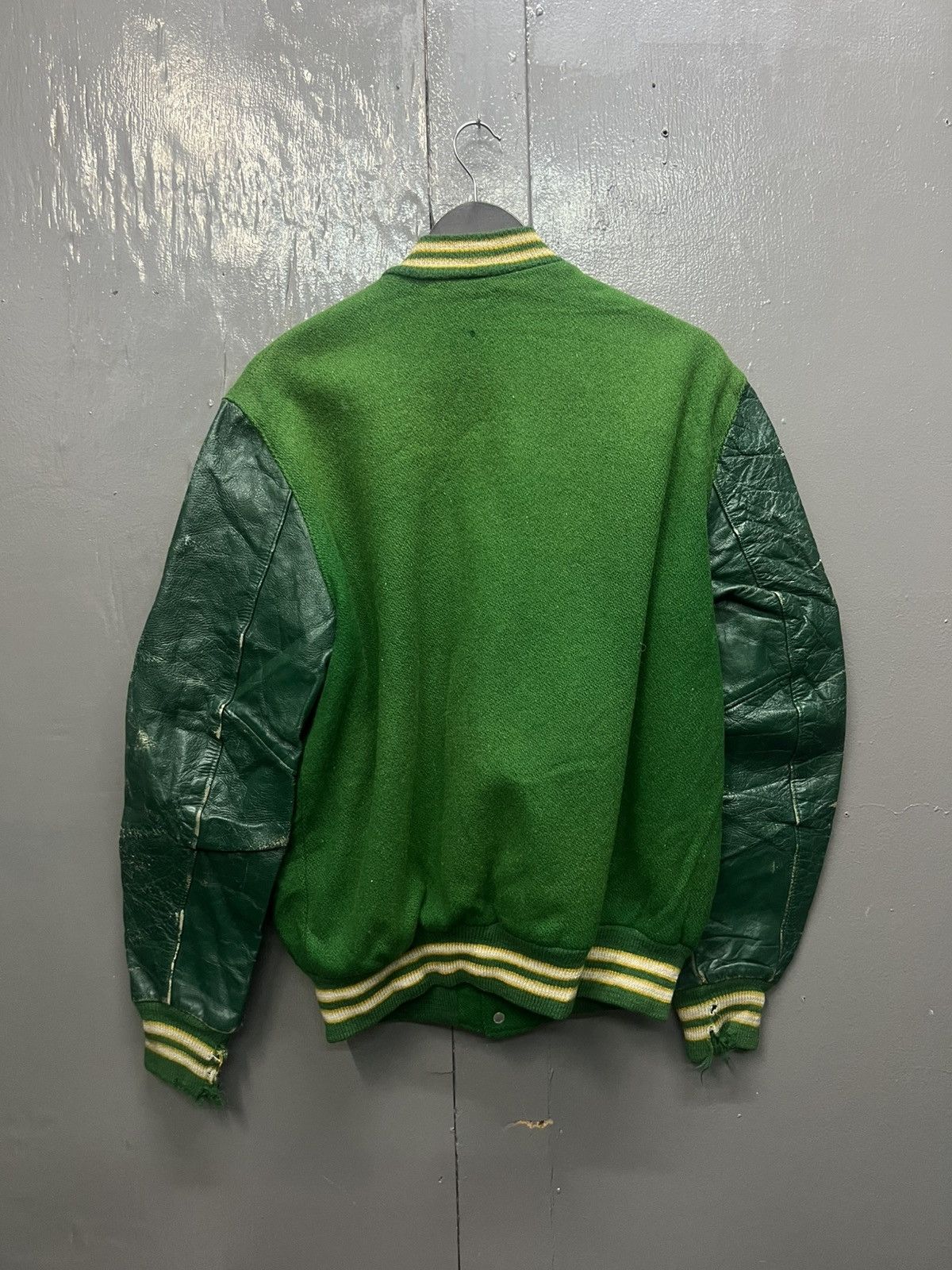 Vintage Vintage Delong Sportwear Varsity Wool Leather Jacket Size US M / EU 48-50 / 2 - 4 Thumbnail