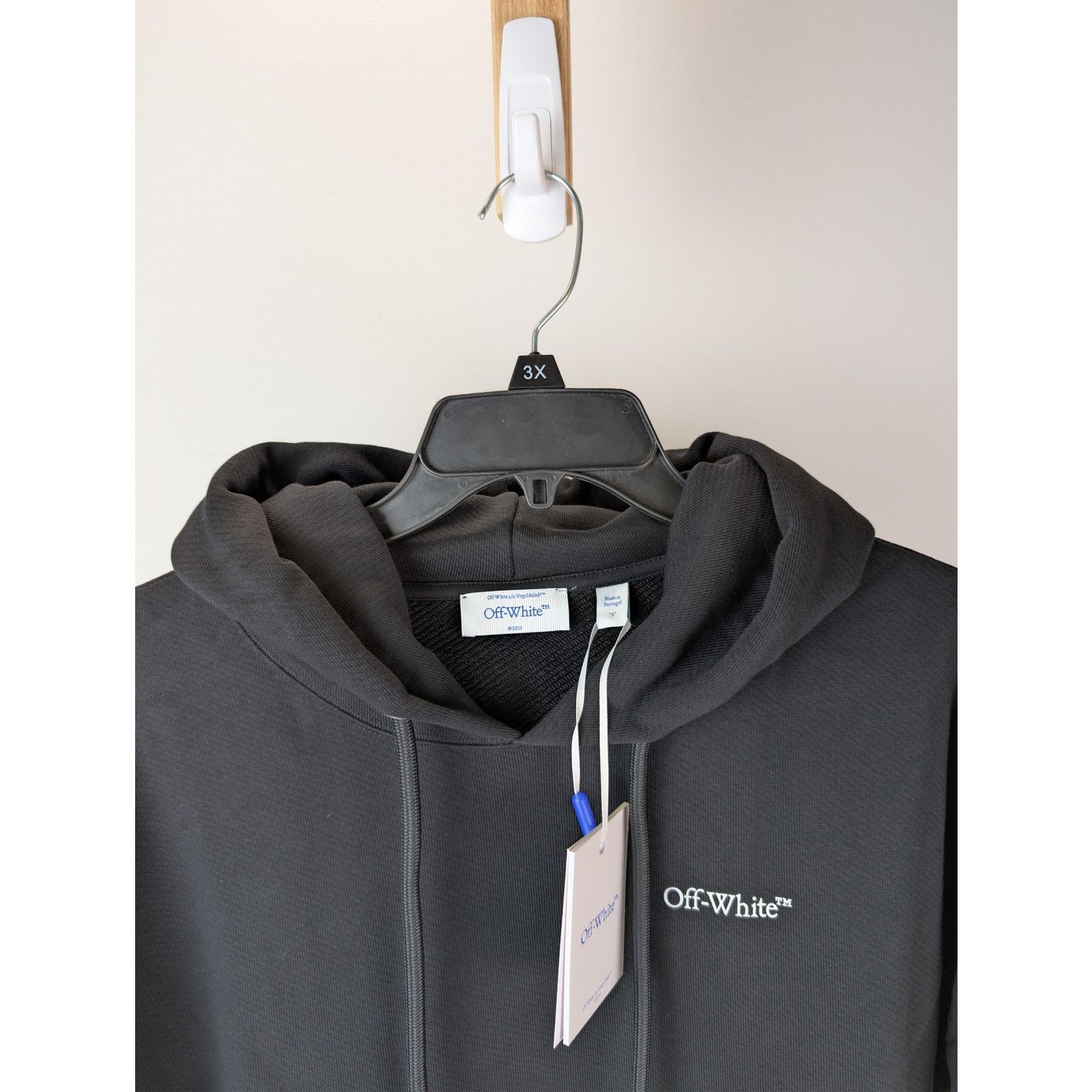 Off-White o1rshd1 Pixel Diag Skate Hoodie in Black/White Size US XL / EU 56 / 4 - 7 Thumbnail