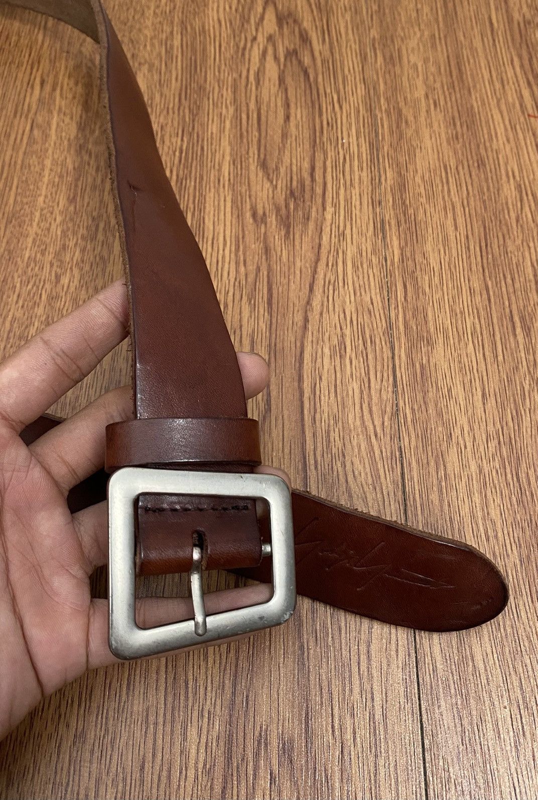 Yohji Yamamoto Vintage classic Yohji yamamoto brown leather belt Size ONE SIZE - 2 Thumbnail