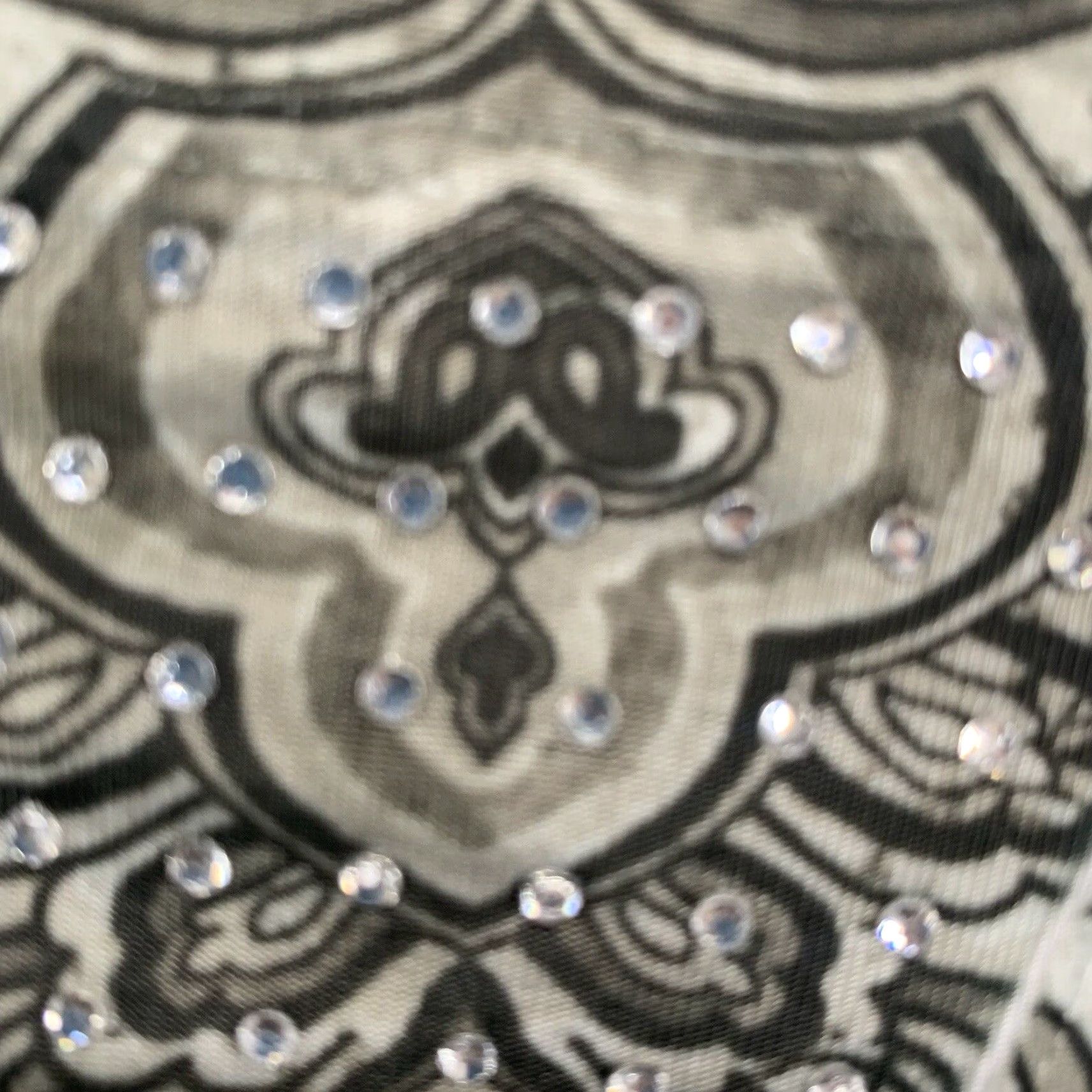 Faded Glory Faded Glory Tunic Blouse 3X Women Gray Geometric Boho Art 3/4 Sleeve Boat Neck Pullover Rhinestone Plus Size Ladies Fashion Size XXL / US 16-18 / IT 52-54 - 5 Thumbnail