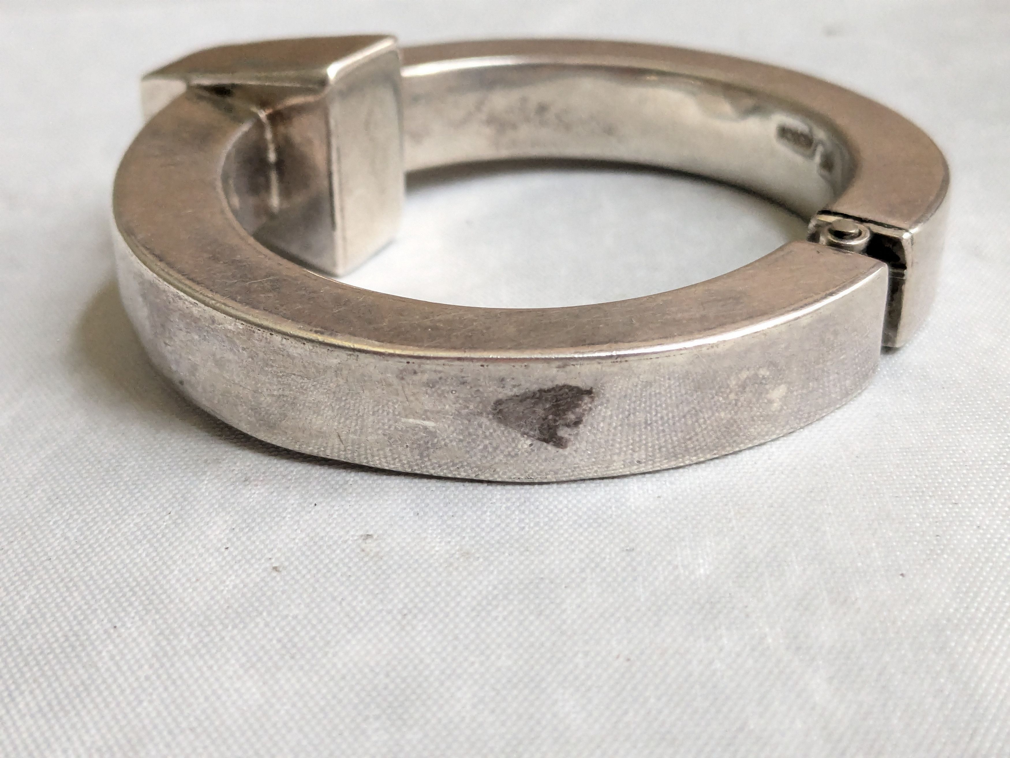 Jewelry Vintage Sterling Silver Bracelet 6.5" Avant Garde Modern Size ONE SIZE - 14 Thumbnail