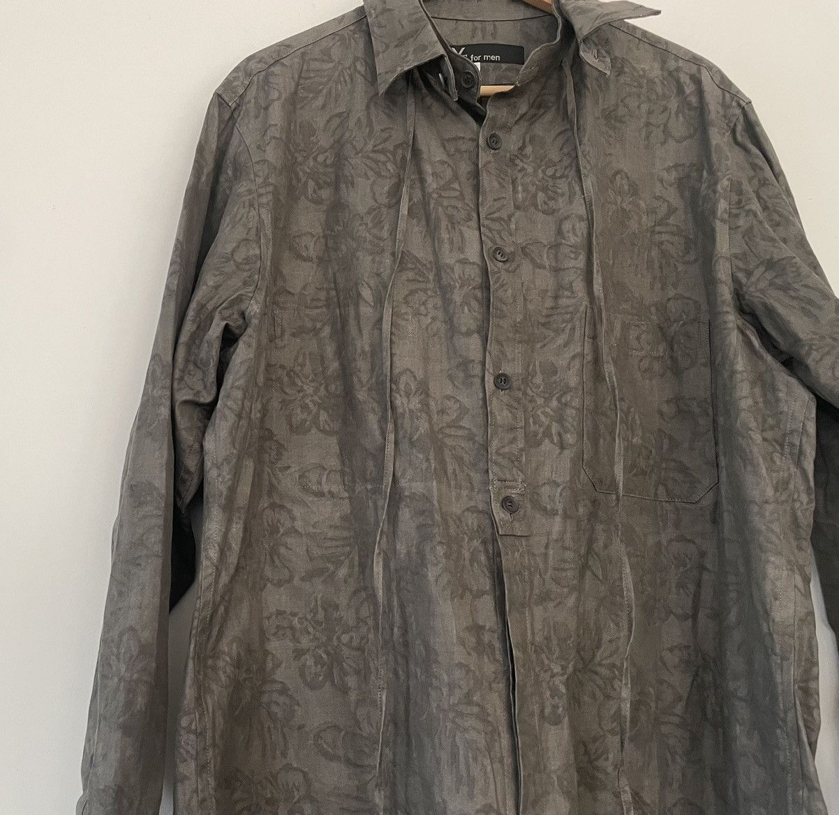 Yohji Yamamoto Floral shirt with double collar Size US M / EU 48-50 / 2 - 7 Thumbnail