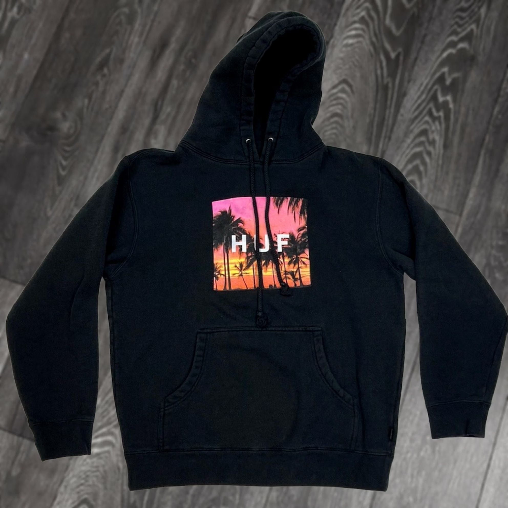 Huf HUF Graphic Pullover Hoodie Men Small Black Palm Trees Size US S / EU 44-46 / 1 - 1 Thumbnail