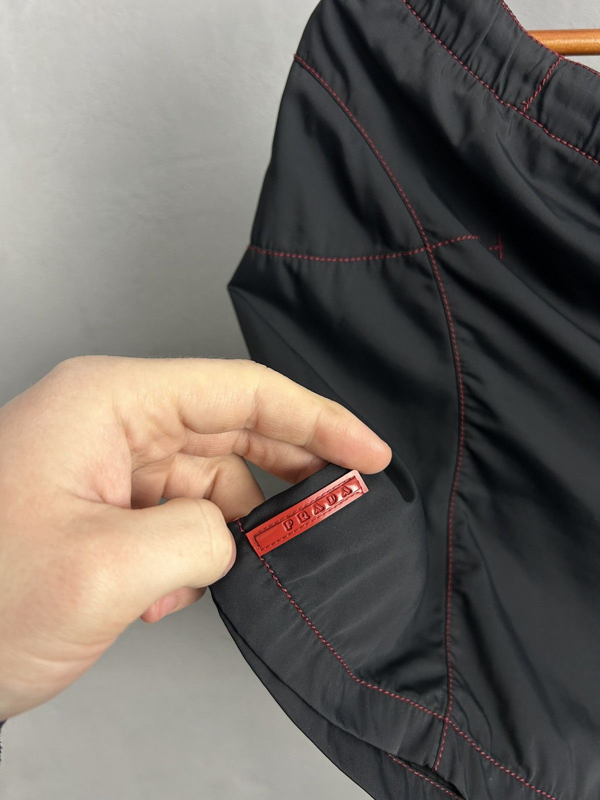 Prada Prada Sport Red Tab Nylon Shorts Made in Italy Size 52 Size US 36 / EU 52 - 5 Thumbnail