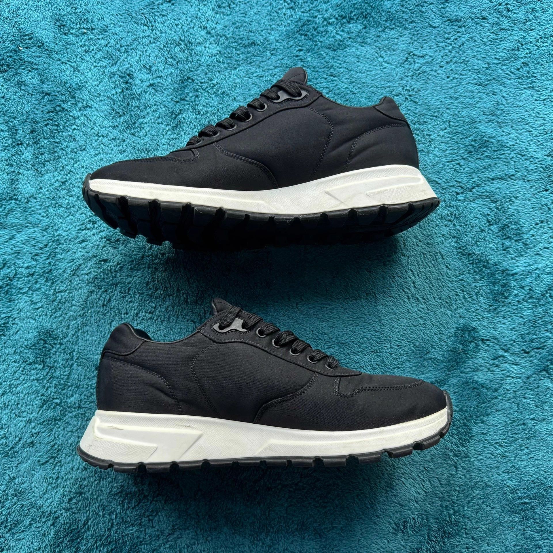Prada Prada Prax01 Leather Low-Top Sneaker Black US8/42 Size US 9 / EU 42 - 3 Thumbnail
