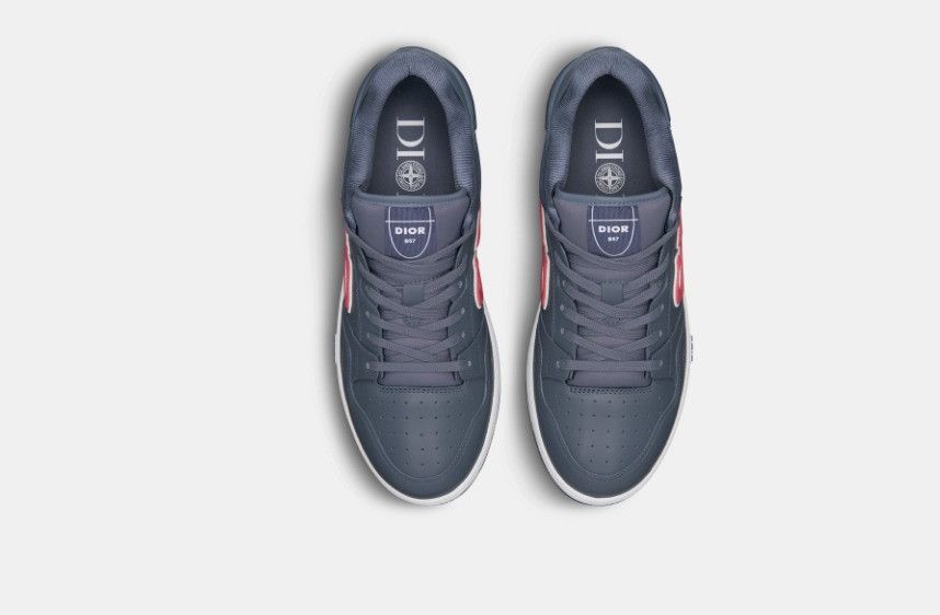 Dior × Stone Island o1w1db10325 3SN31 Low-Top Sneakers in Blue & Red Size US 9 / EU 42 - 3 Thumbnail