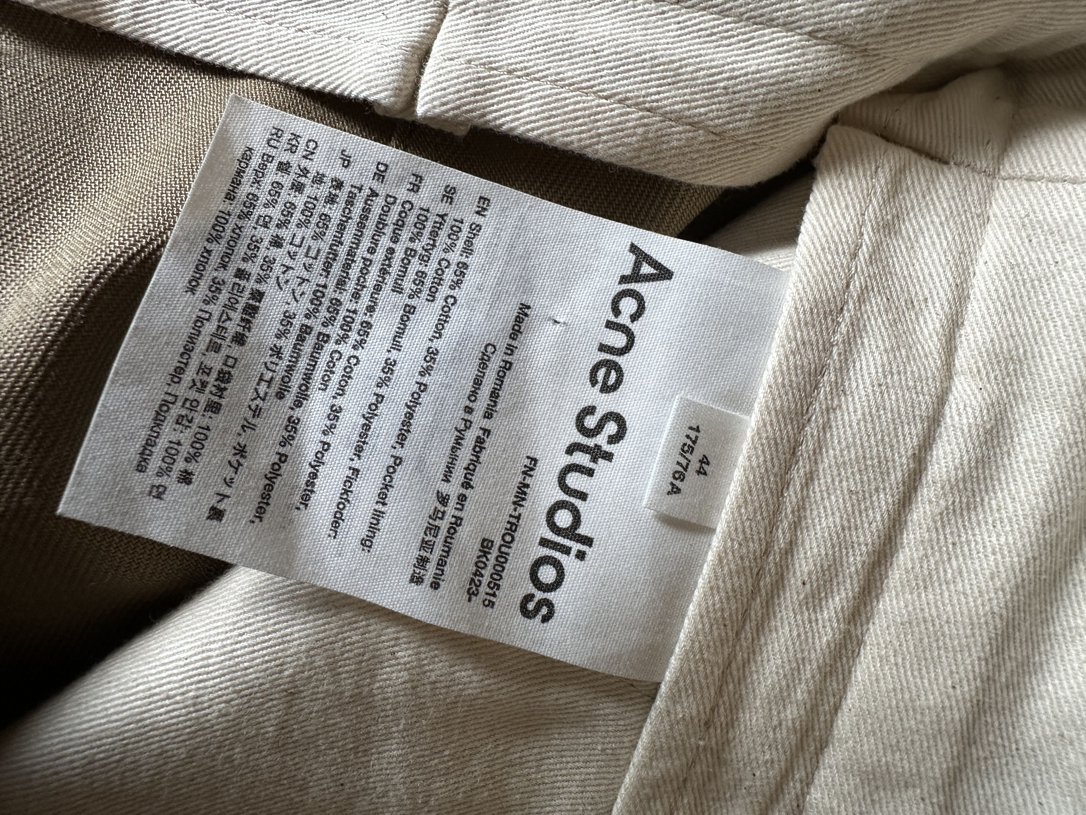 Acne Studios Acne Studios Straight Leg Work Pants Size US 30 / EU 46 - 7 Thumbnail