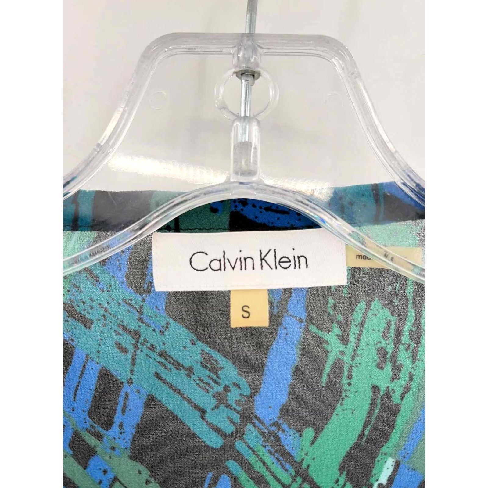 Calvin Klein Calvin Klein Blouse Green Small Regular Womens Size S / US 4 / IT 40 - 3 Thumbnail