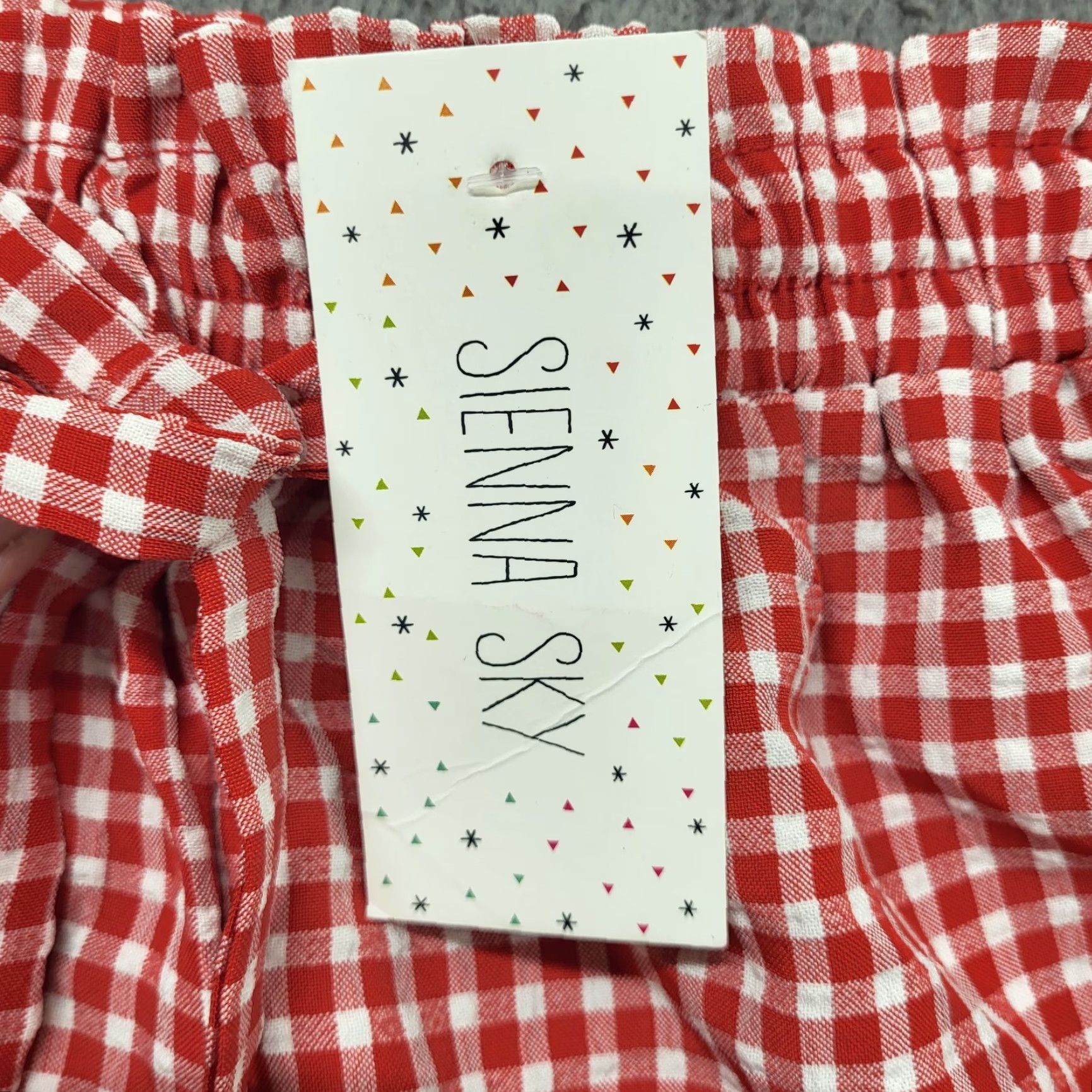 Vintage Sienna Sky Shorts Women's XSmall Red & White Gingham Checked Casual Flirty Size 26" / US 2 / IT 38 - 3 Thumbnail