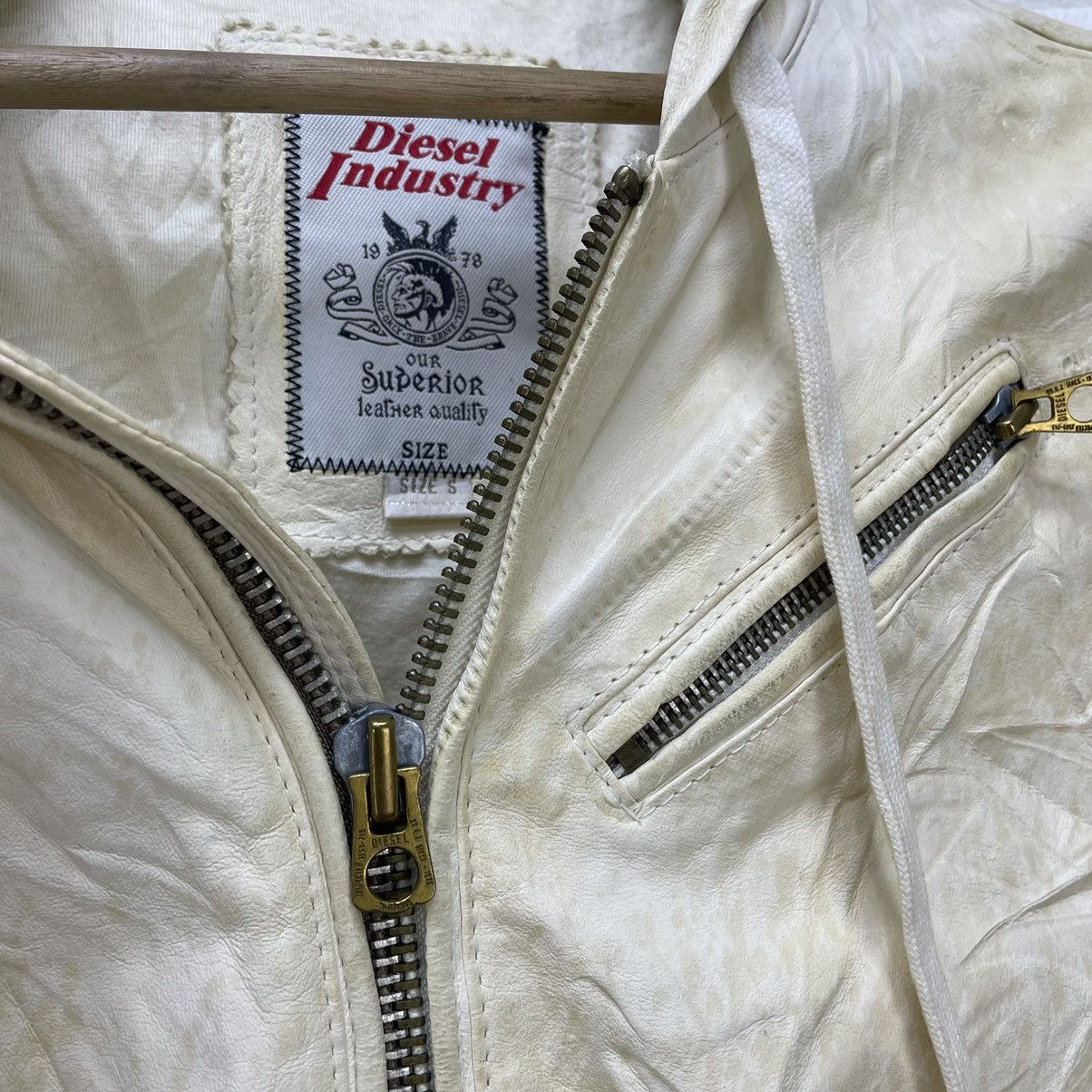 Diesel Genuine Leather Jacket By Diesel Industry Hooded Jacket Size S / US 4 / IT 40 - 11 Thumbnail