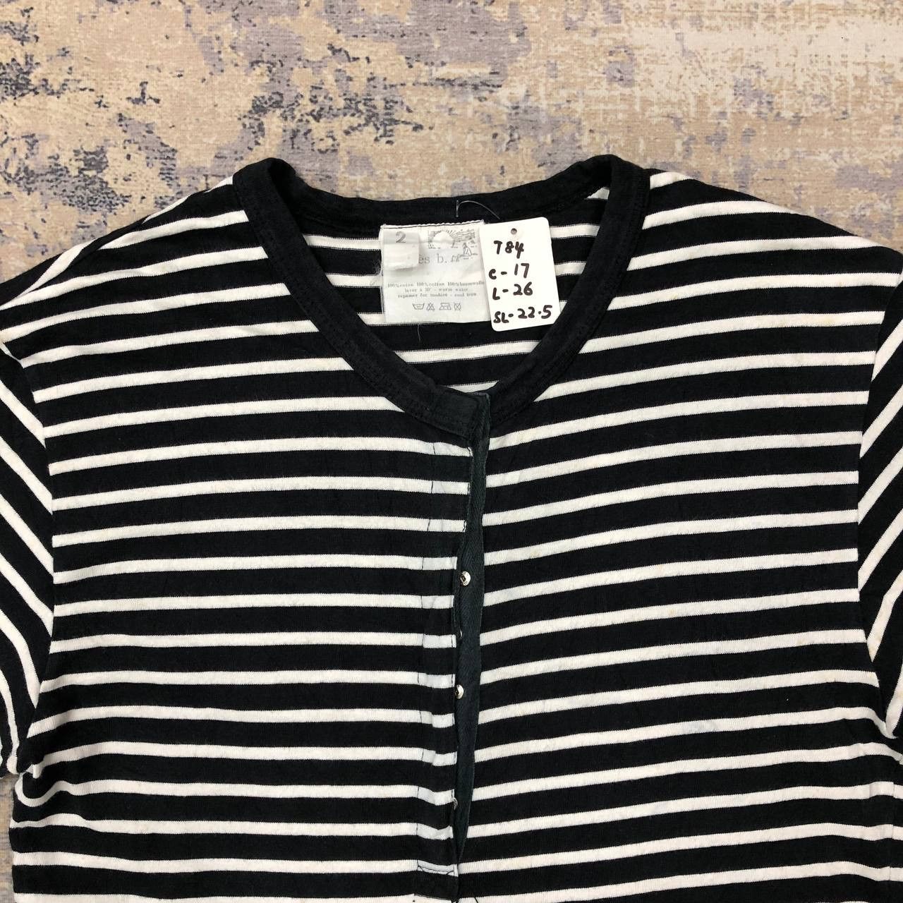 agnes b. T84 AGNES B. STRIPED LONG SLEEVE TEE Size XS / US 0-2 / IT 36-38 - 4 Thumbnail