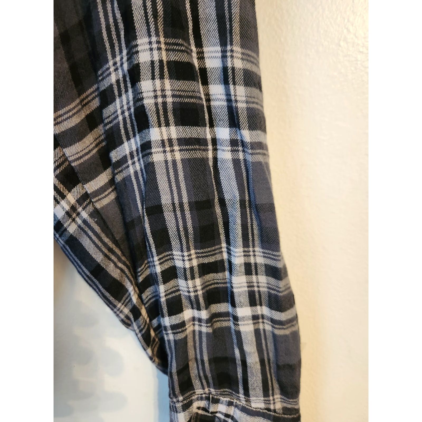 Vintage Terra & Sky Black Plaid Flannel Long Sleeve Button Up Top Shirt 1X Size XL / US 12-14 / IT 48-50 - 5 Thumbnail