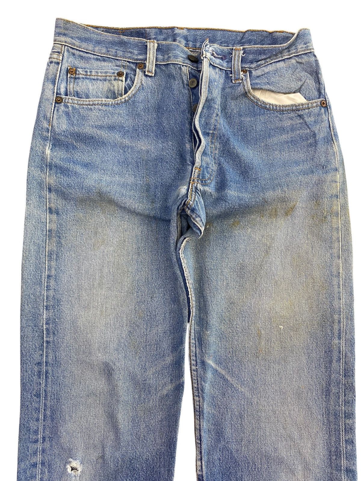 Levi's Levi’s 501 Blue Acid Faded Wash Style Ripped Jeans Size US 30 / EU 46 - 2 Thumbnail