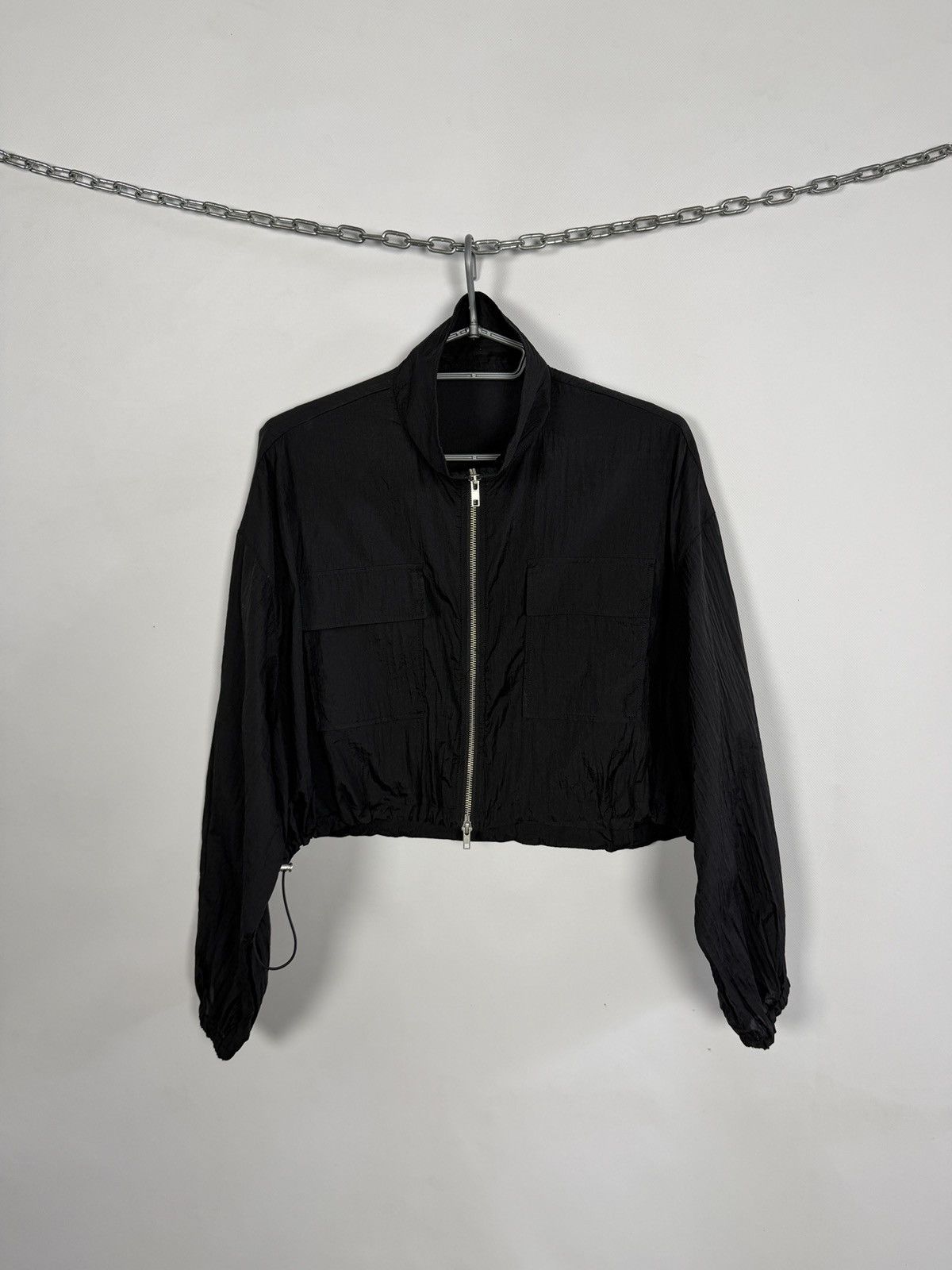 Other INGNI Full Zip Cropped Oversized Nylon Jacket Black Size M Size M / US 6-8 / IT 42-44 - 1 Thumbnail