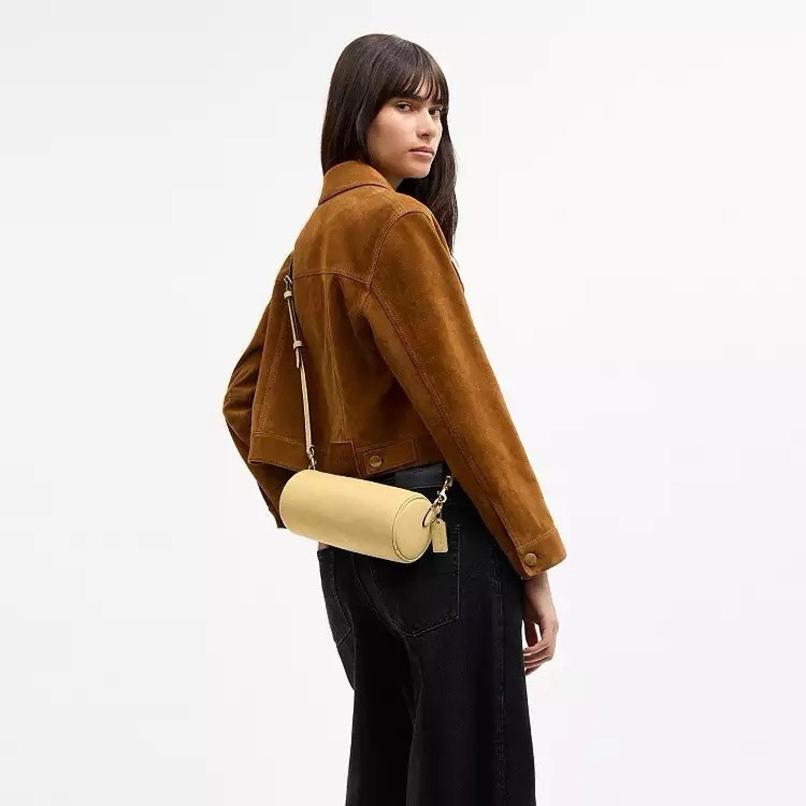 Coach NWT Coach Small Barrel Bag Leather Handbag CDY80 Vanilla Size ONE SIZE - 8 Thumbnail