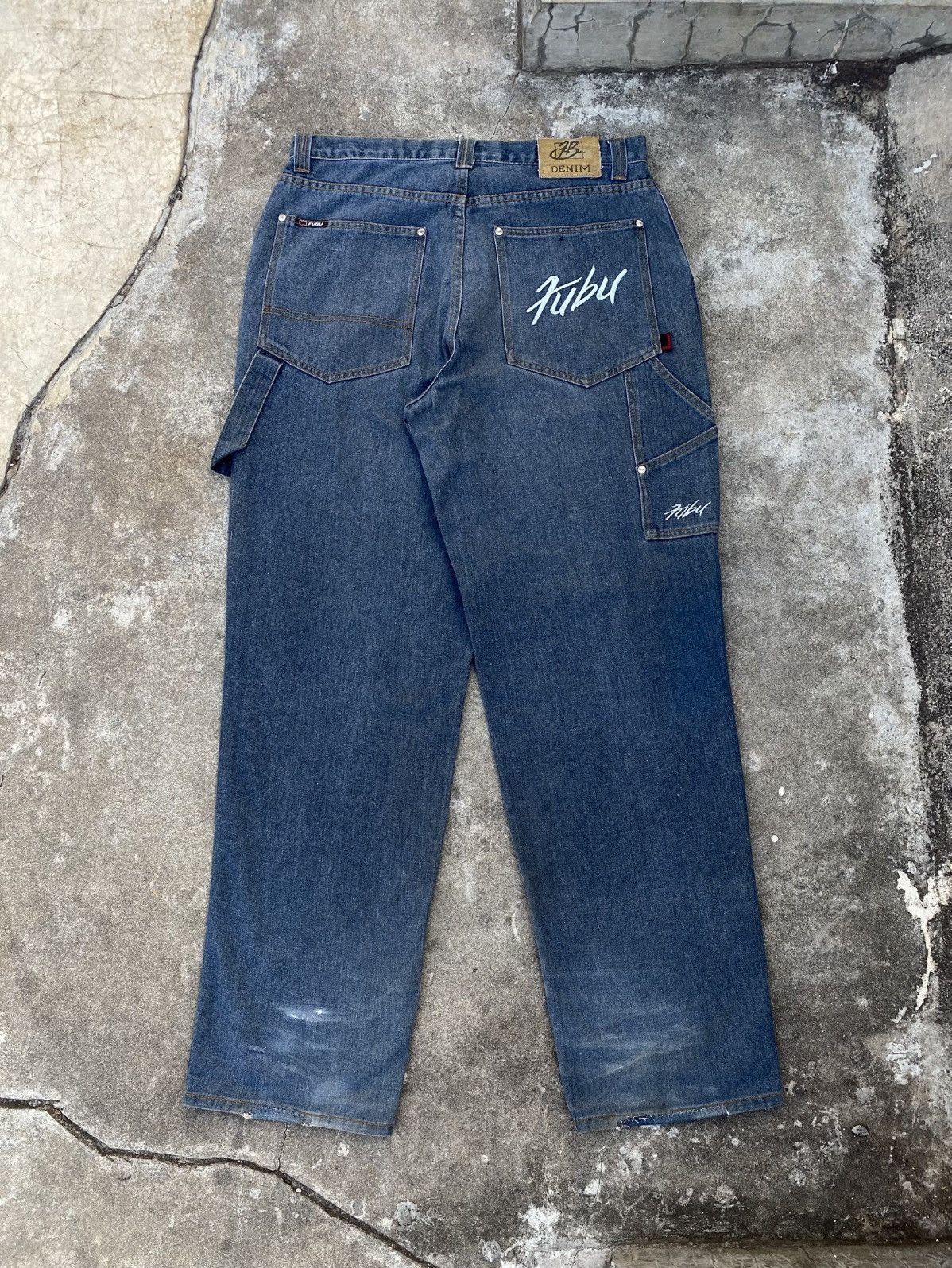 Fubu Vintage Y2K Fubu Denim Carpenter Logo Embroidery Size US 34 / EU 50 - 1 Thumbnail