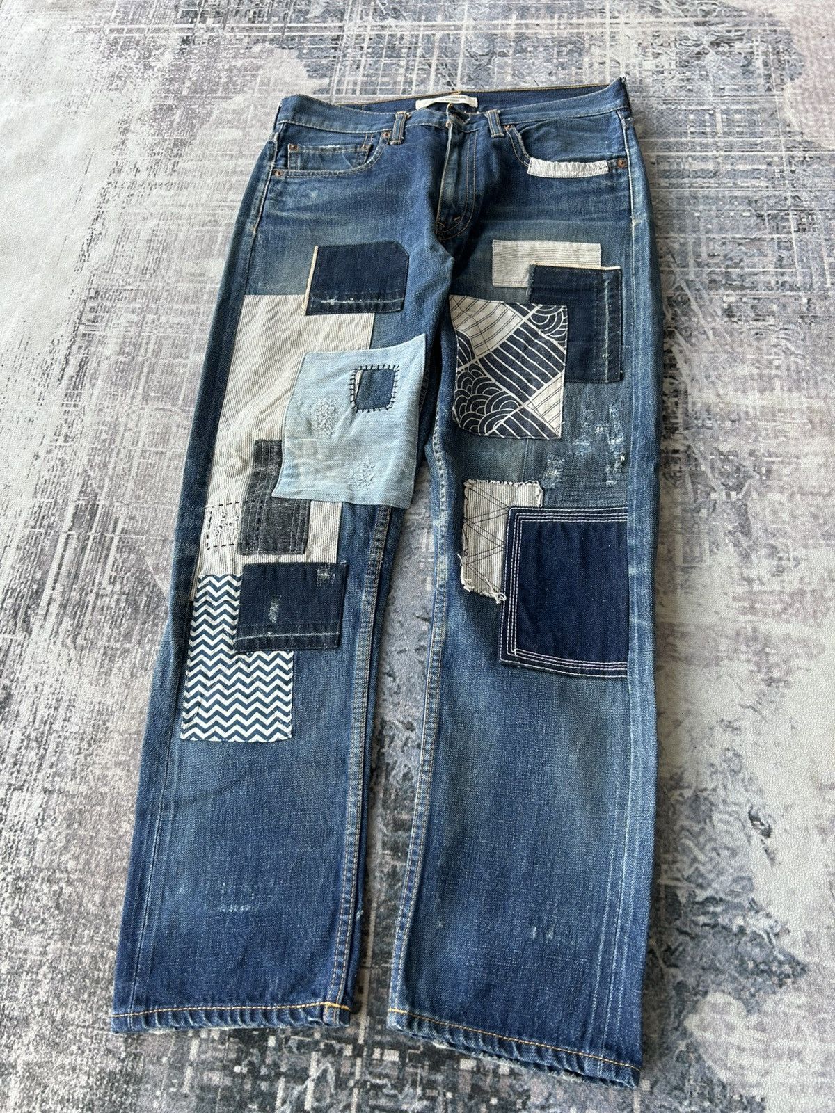 Junya Watanabe AD2011 Junya Watanabe Patchwork Denim Size US 31 - 2 Thumbnail