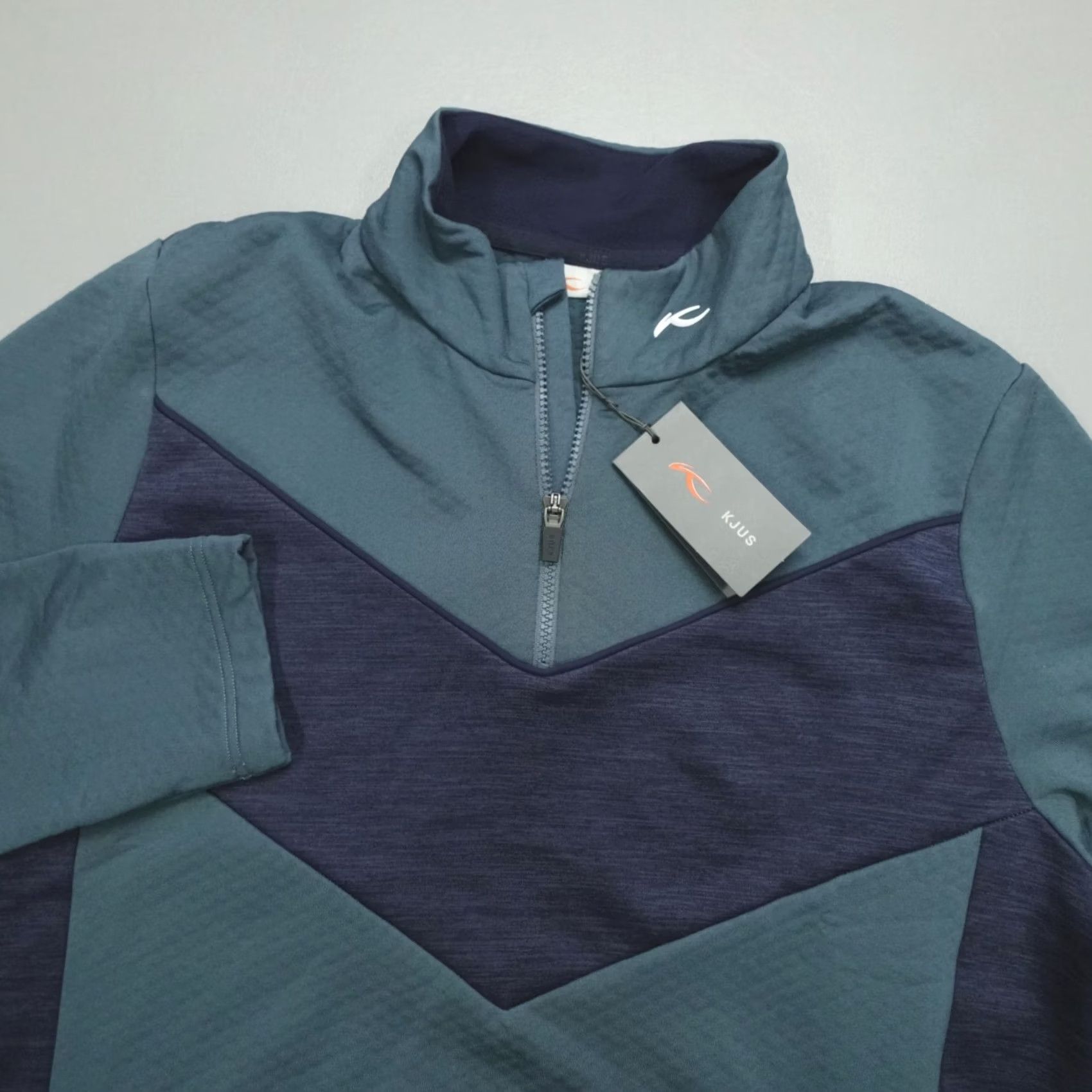KJUS KJUS Damon Midlayer Half-Zip Men’s L 52 Blue Polyester Wool Golf Pullover Shirt Size US L / EU 52-54 / 3 - 2 Thumbnail
