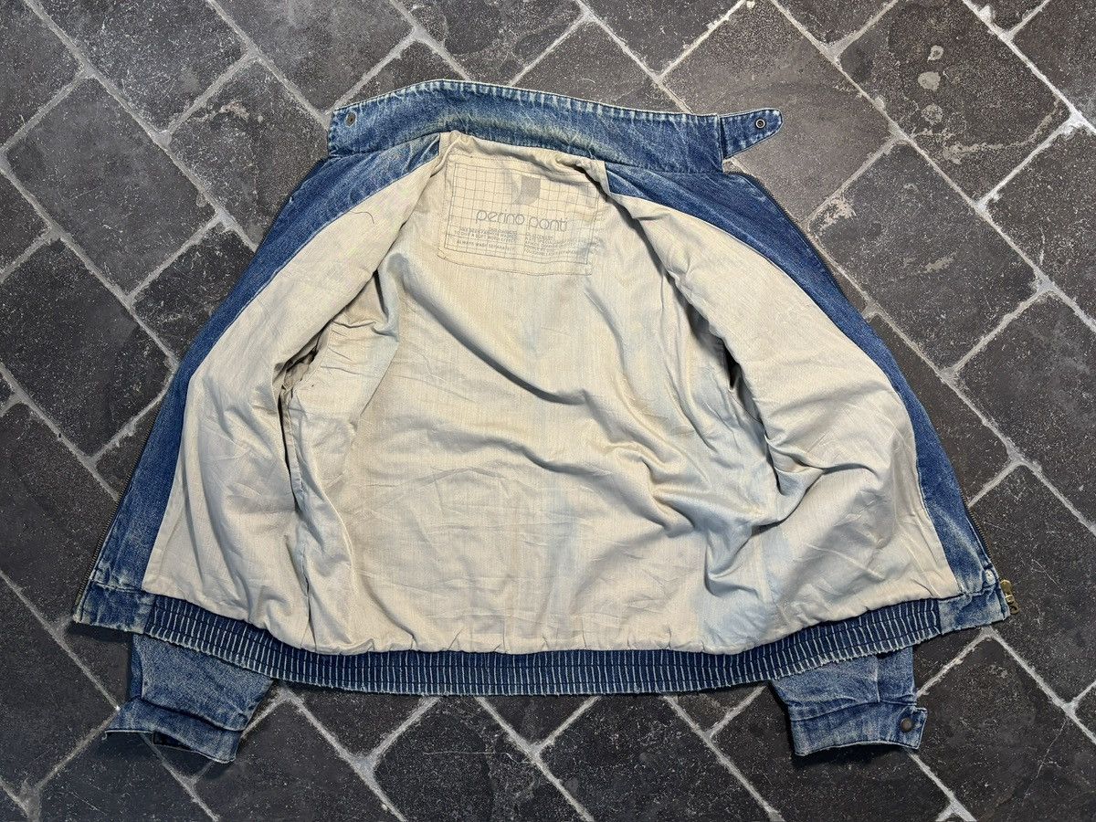 Vintage 1980s Denim Bomber Jacket Vintage Stone Wash Teddy Slimane Size US M / EU 48-50 / 2 - 4 Thumbnail