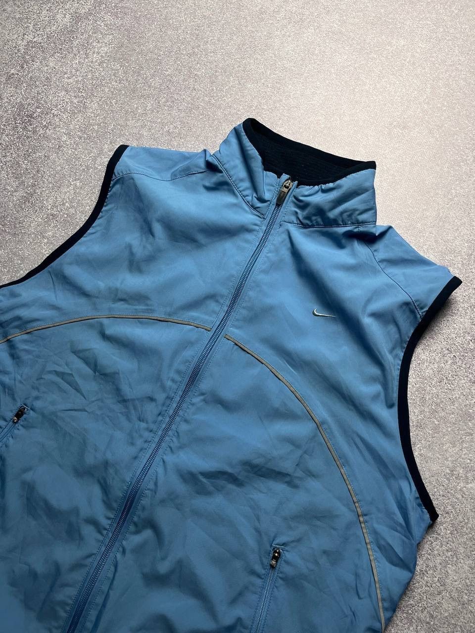 Nike × Vintage Vintage Nike Swoosh Baby Blue Nylon Vest L Size US L / EU 52-54 / 3 - 3 Thumbnail
