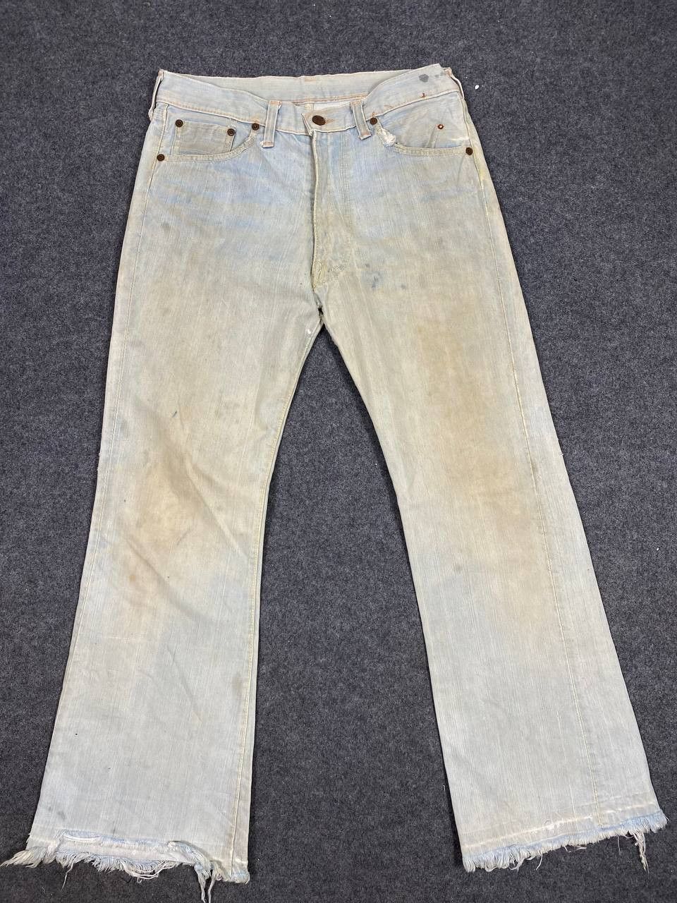 Vintage vintage japan bootcut flare stained distressed denim Size US 33 - 8 Thumbnail