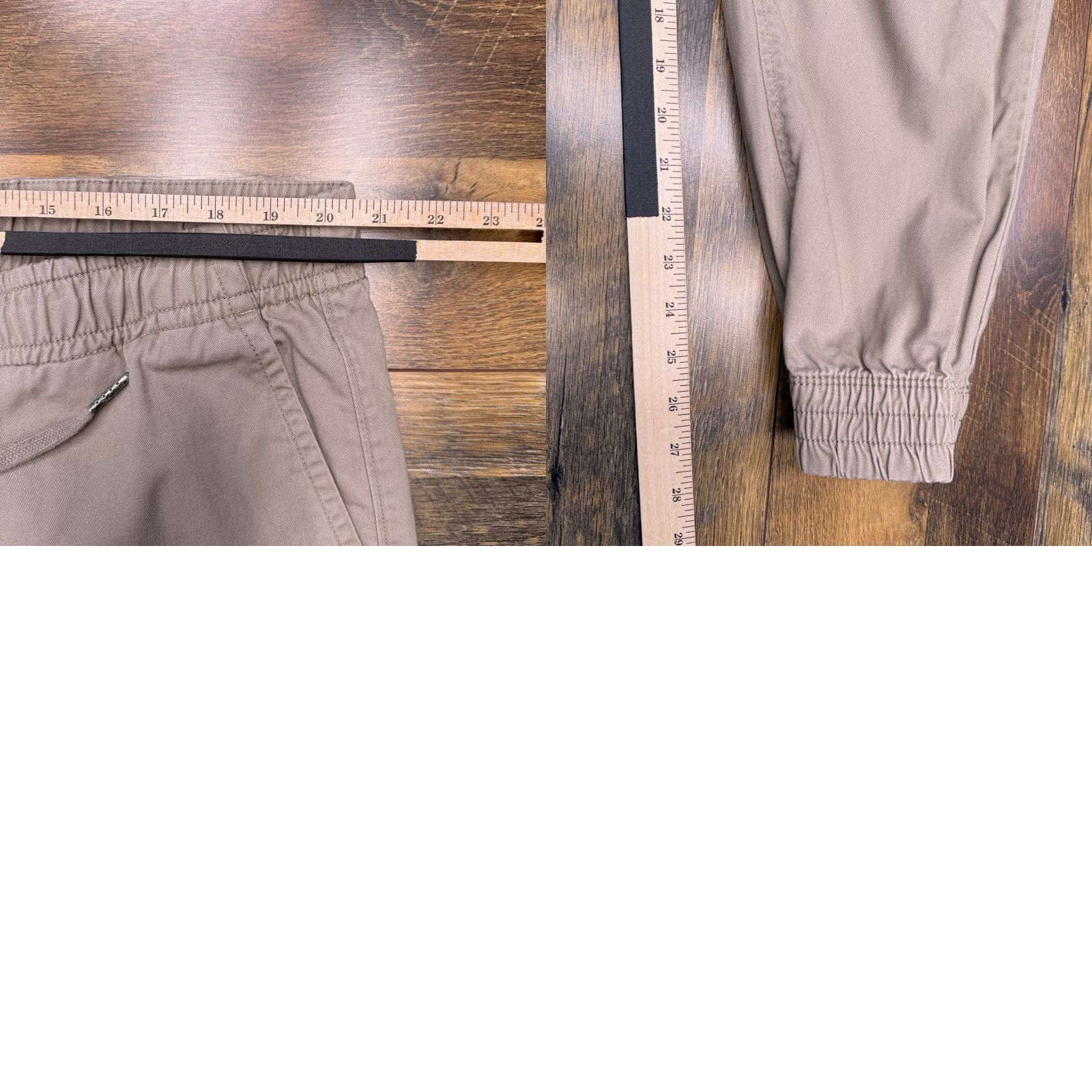 Express Express Jogger Pants Mens XL Brown Drawstring Tapered Regular Pockets Logo Twill Cotton Size US 36 / EU 52 - 8 Thumbnail