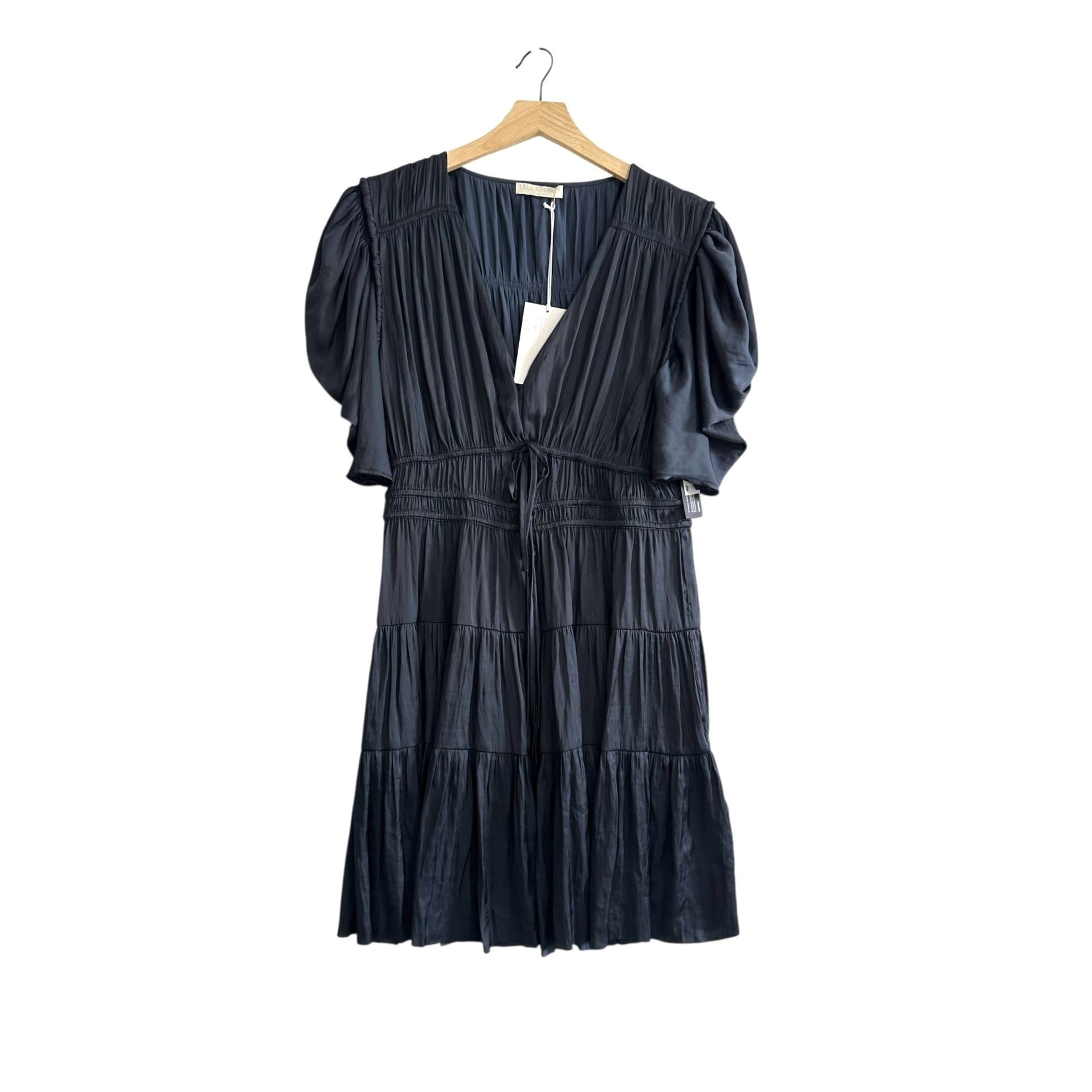 Ulla Johnson Ulla Johnson Azaria Dress Midnight Plissé Satin Mini Size 12 Size XL / US 12-14 / IT 48-50 - 1 Thumbnail
