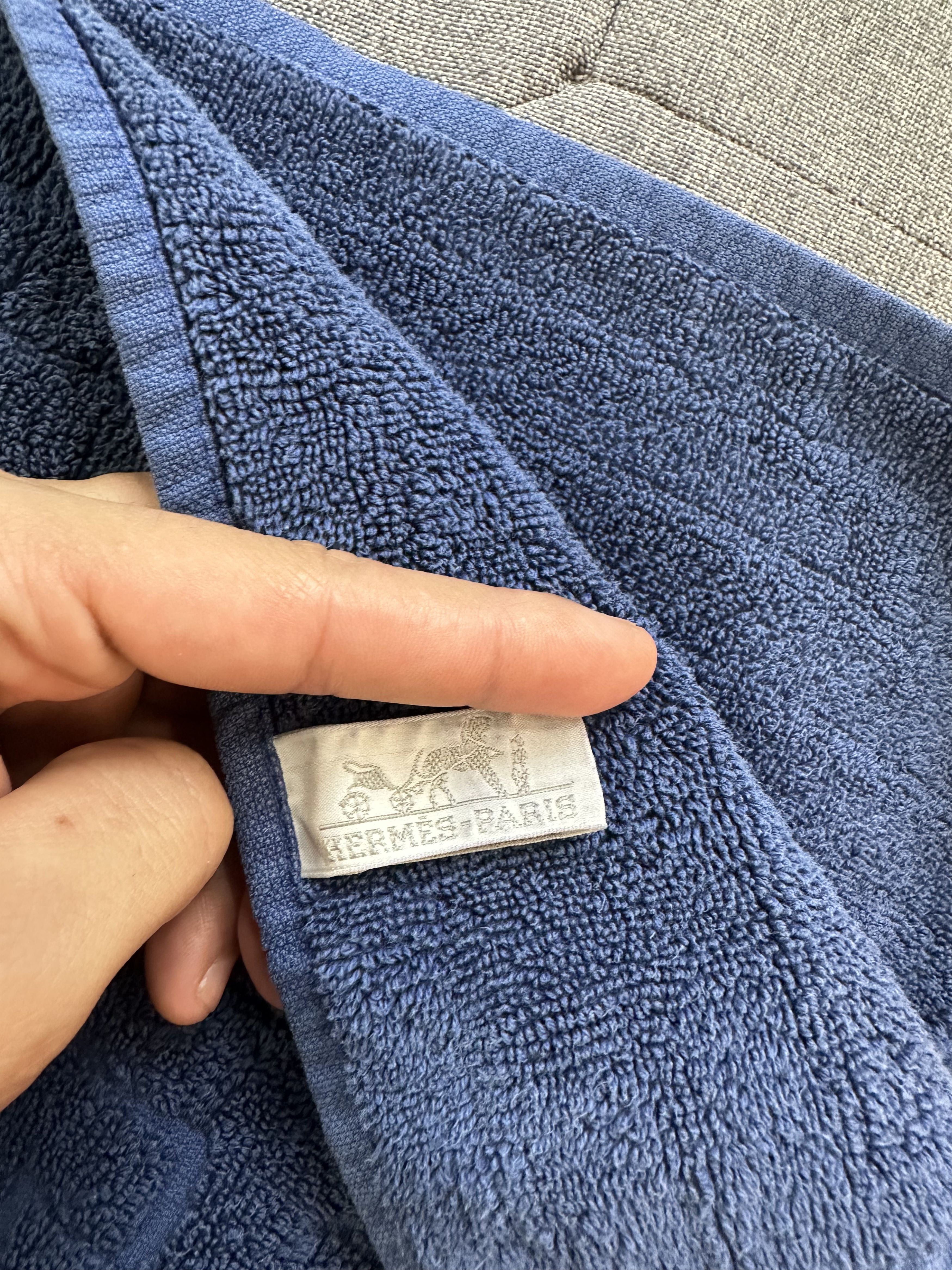 Hermes Hermes Stairs Towel Blue Size ONE SIZE - 5 Thumbnail