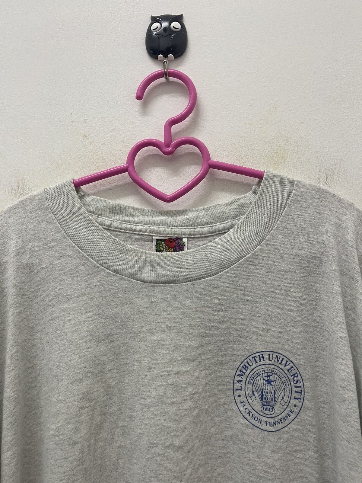NCAA Rare 90s Vintage LAMBUTH UNIVERSITY Fly Like An Eagle Size US XL / EU 56 / 4 - 4 Thumbnail