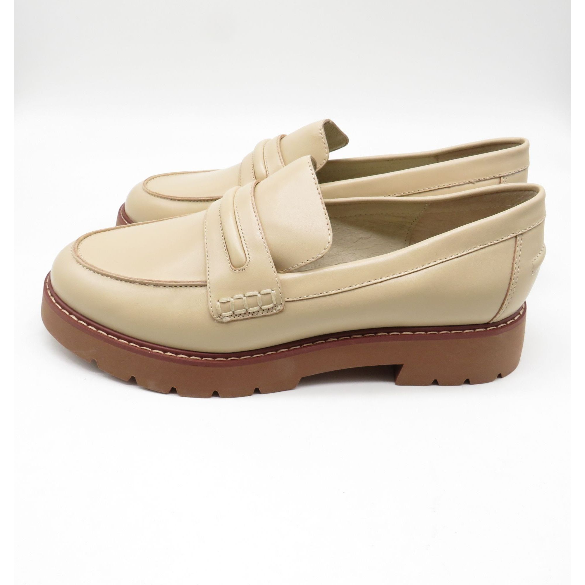 Sanctuary Sanctuary Women's Oatmilk Westside Loafers 9.5M Leather Chun Size US 9.5 / IT 39.5 - 5 Thumbnail