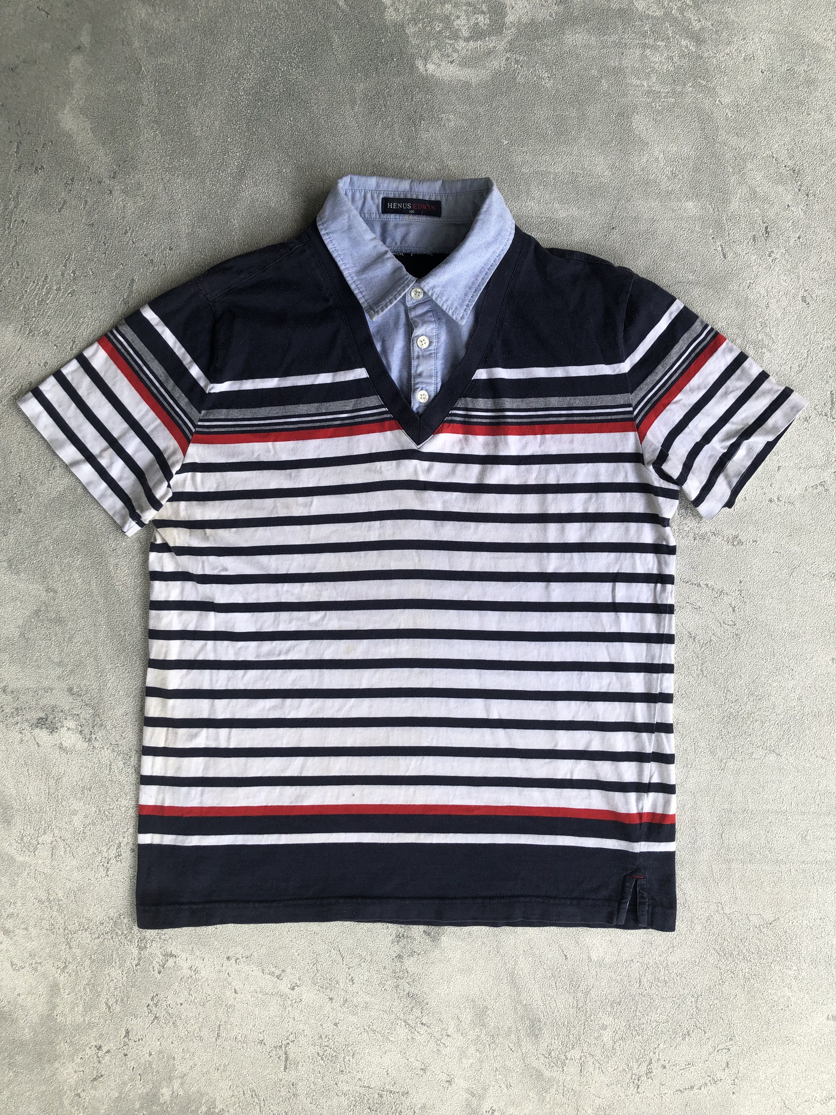 Japanese Brand Double Layer Henus Edwin Stripe Size US M / EU 48-50 / 2 - 1 Thumbnail