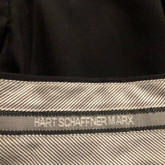 Hart Schaffner Marx hart Schaffner Marx men's black 98%wool dress pants 36/25 Size 36S - 5 Thumbnail