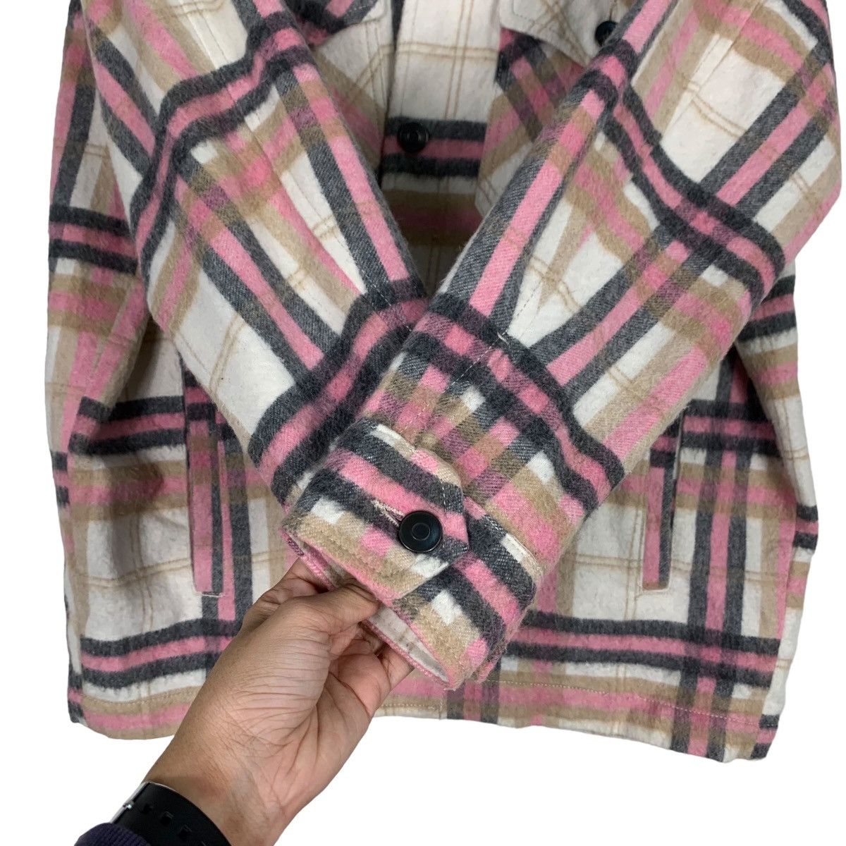 Zara ZARA CHECKED PLAID TARTAN PINK FLANNEL #0330-C15 Size XS / US 0-2 / IT 36-38 - 14 Thumbnail