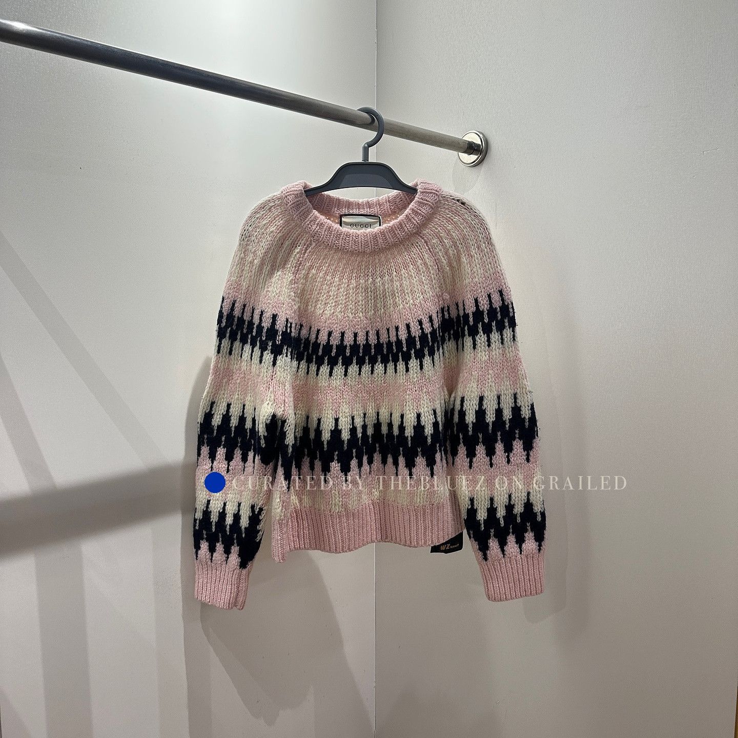 Gucci Beautiful Pink Wool Jacquard Sweater Size US S / EU 44-46 / 1 - 1 Thumbnail