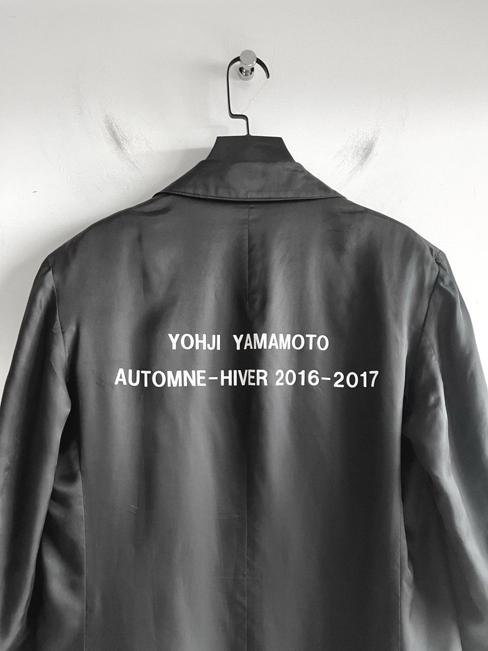 Yohji Yamamoto Yohji Yamamoto - Back Print Staff Long Jacket Coat black Size US S / EU 44-46 / 1 - 10 Thumbnail