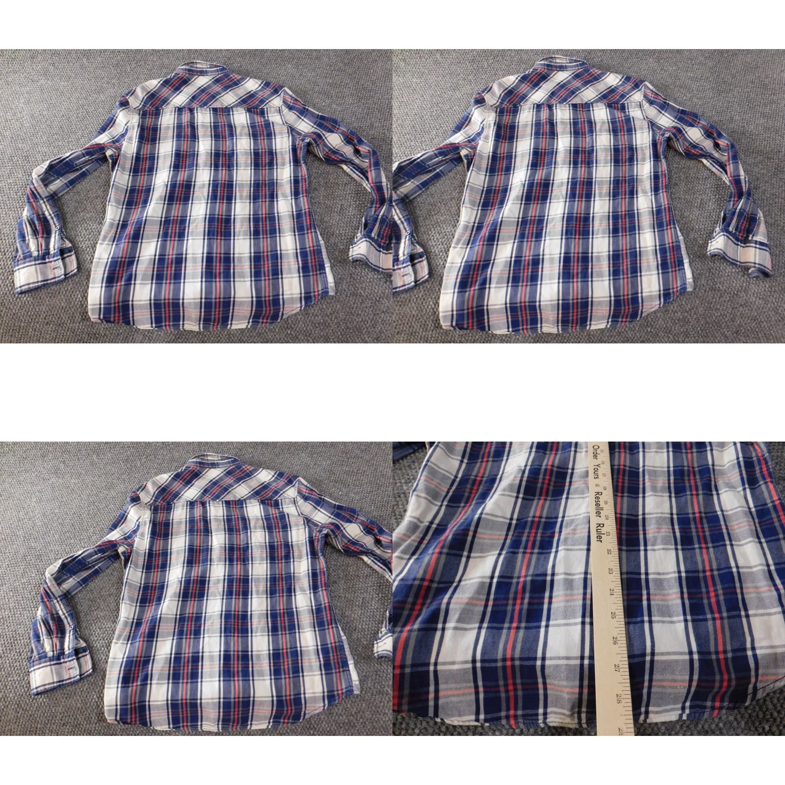 JNCO VINTAGE JNCO Shirt Mens M blue plaid long sleeve button-up collared 90s casual Size US M / EU 48-50 / 2 - 8 Thumbnail