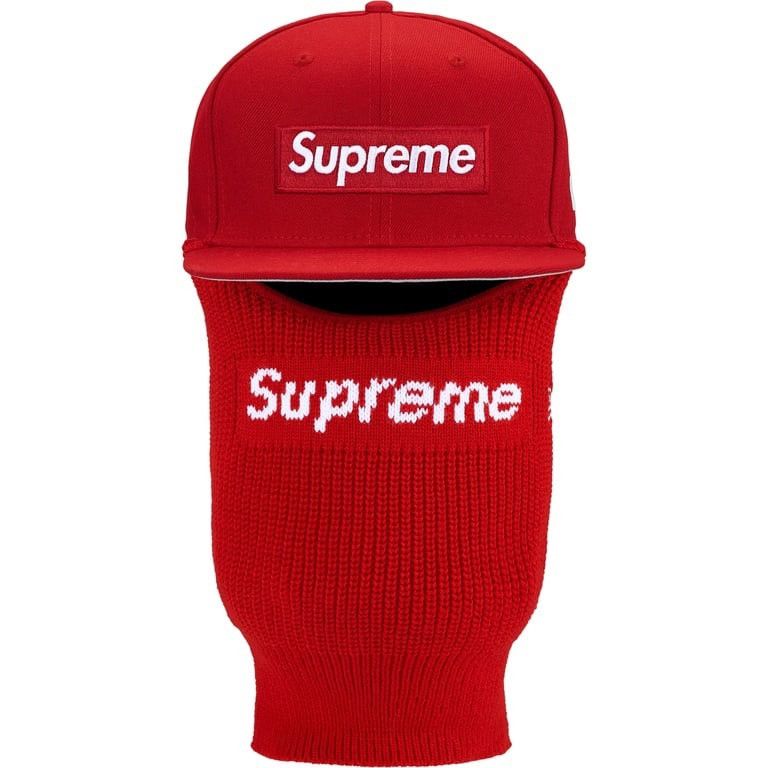 New Era × Supreme Supreme Box Logo New Era 59FIFTY Hat + Balaclava Red 7 3/8 Size ONE SIZE - 3 Thumbnail
