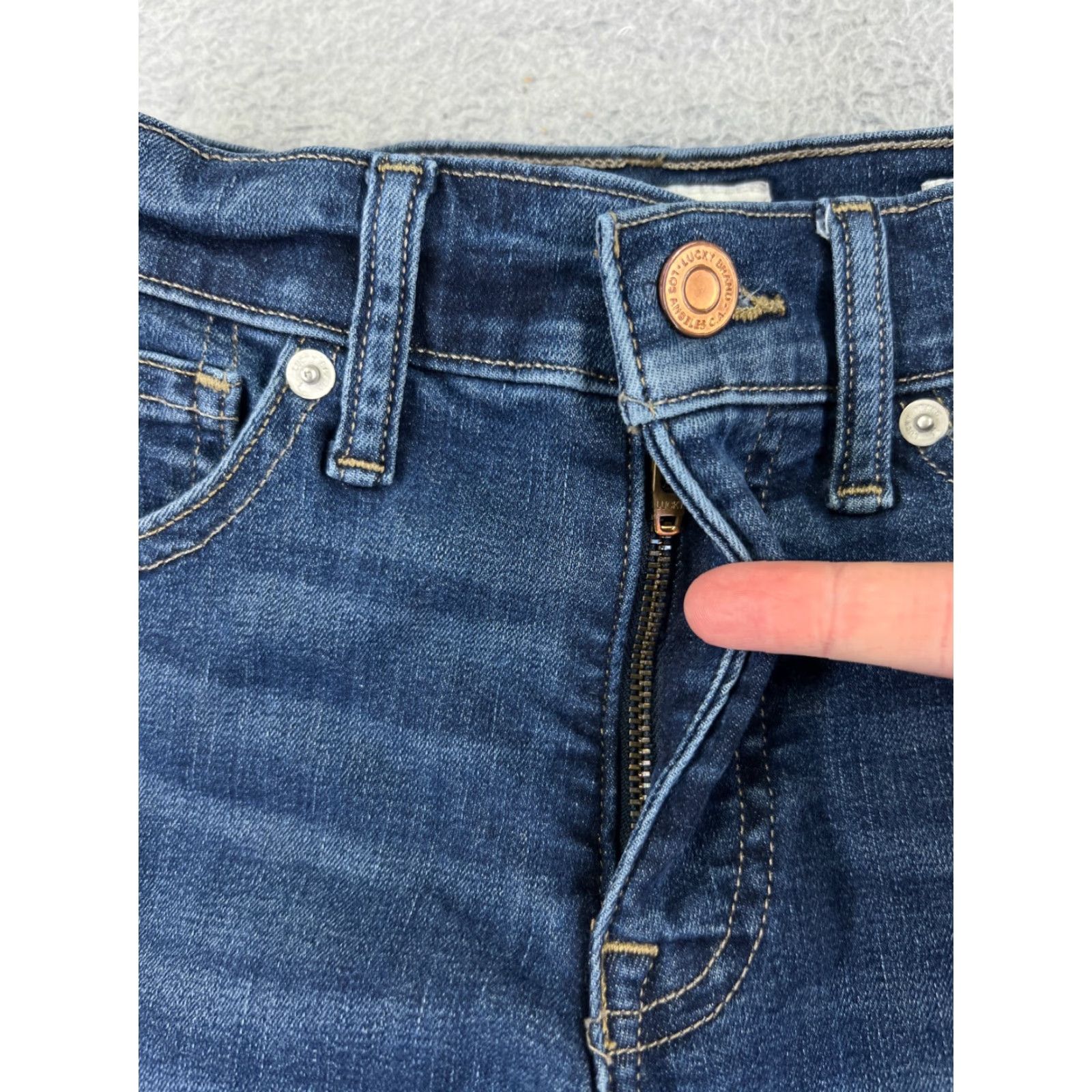 Vintage Ava Women's Blue Denim Jeans 2 Mid Rise Cropped 23x23 Cotton Blend 90s American Size 26" / US 2 / IT 38 - 5 Thumbnail