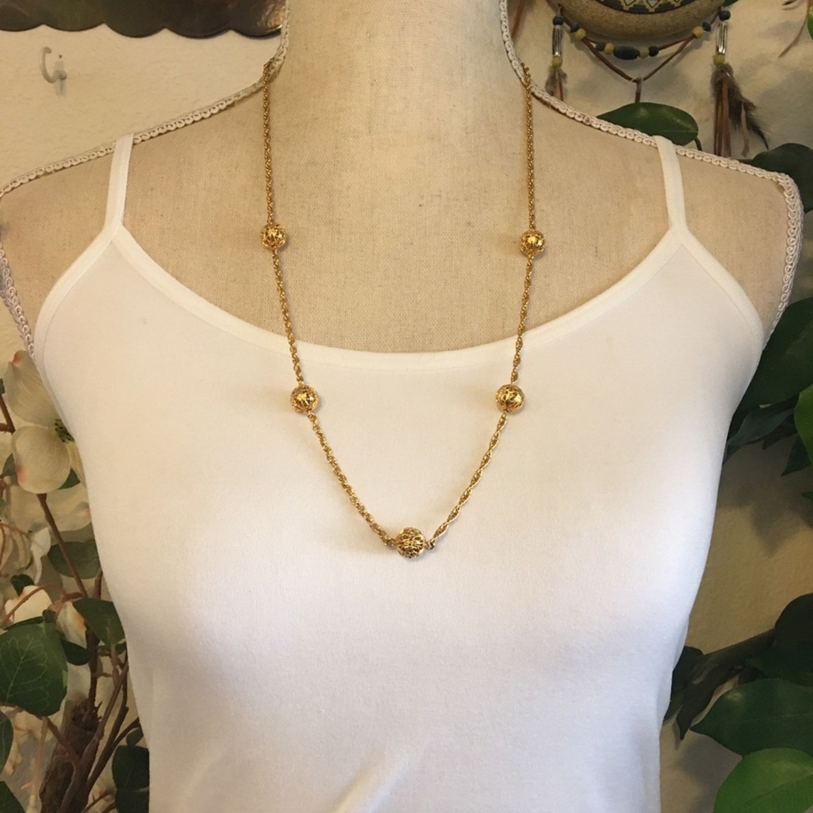 Vintage Vintage 70s-80s gold filigree ball jewelry set Size ONE SIZE - 5 Thumbnail