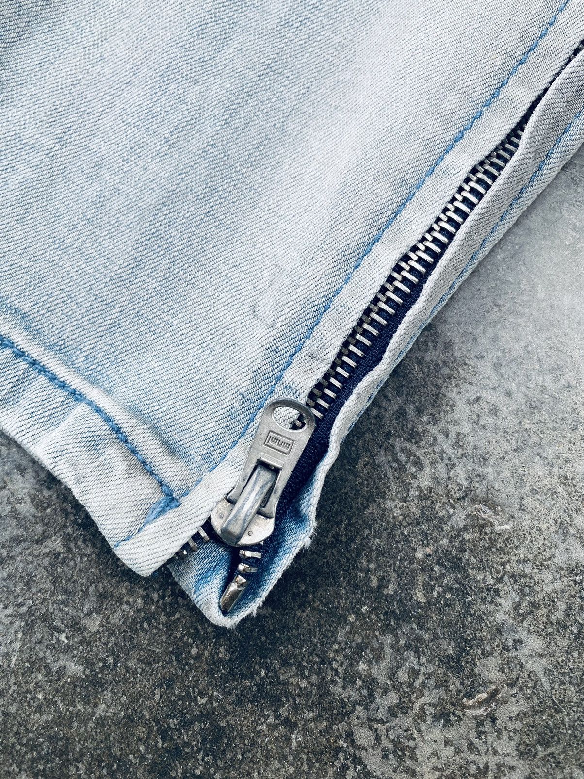 MNML MNML Zipper Distressed Denim Pants Size US 33 - 10 Thumbnail