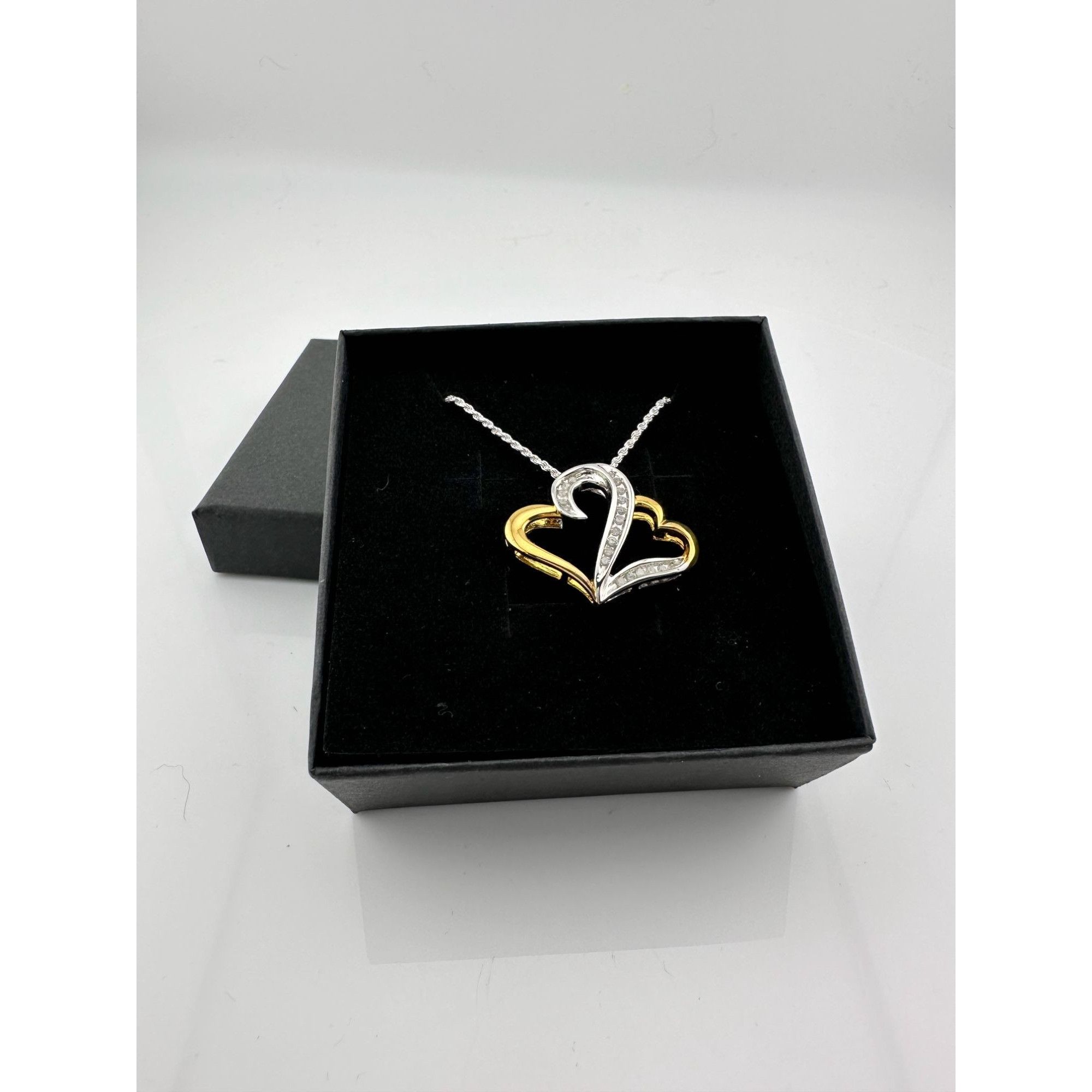 Other Two Hearts as One 1/4 Carat Natural Diamond Necklace Size ONE SIZE - 11 Thumbnail
